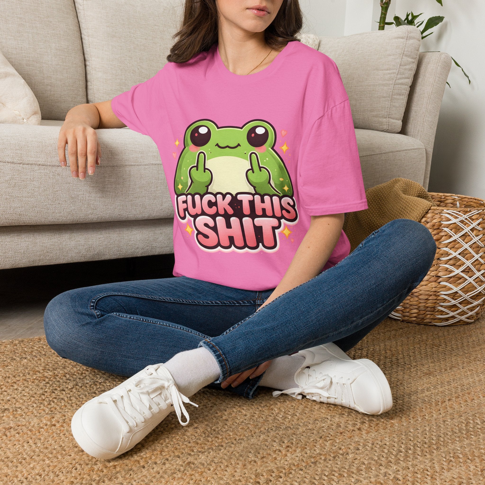 Fuck This Shit Cute Frog T-Shirt — Funny Frog Graphic Tee