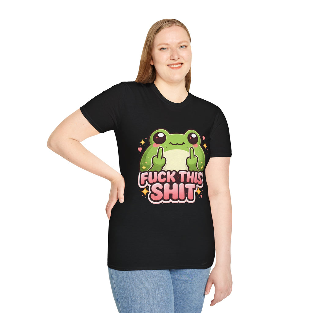 Fuck This Shit Cute Frog T-Shirt — Funny Frog Graphic Tee