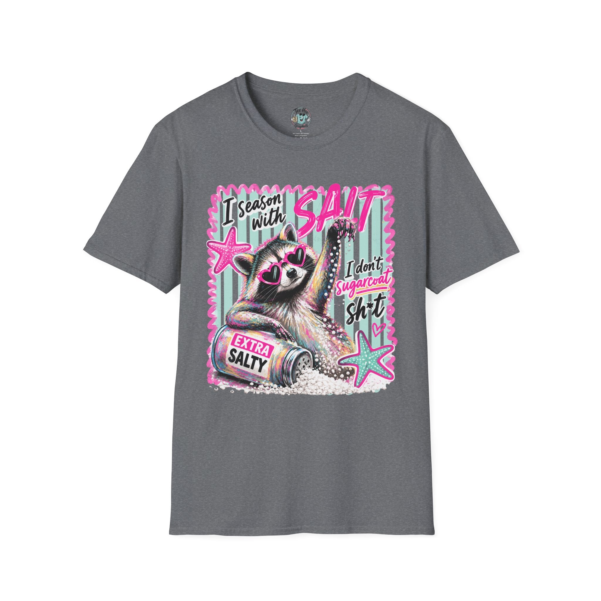 Extra Salty Raccoon T-Shirt — Funny Cute Sarcastic Graphic Tee