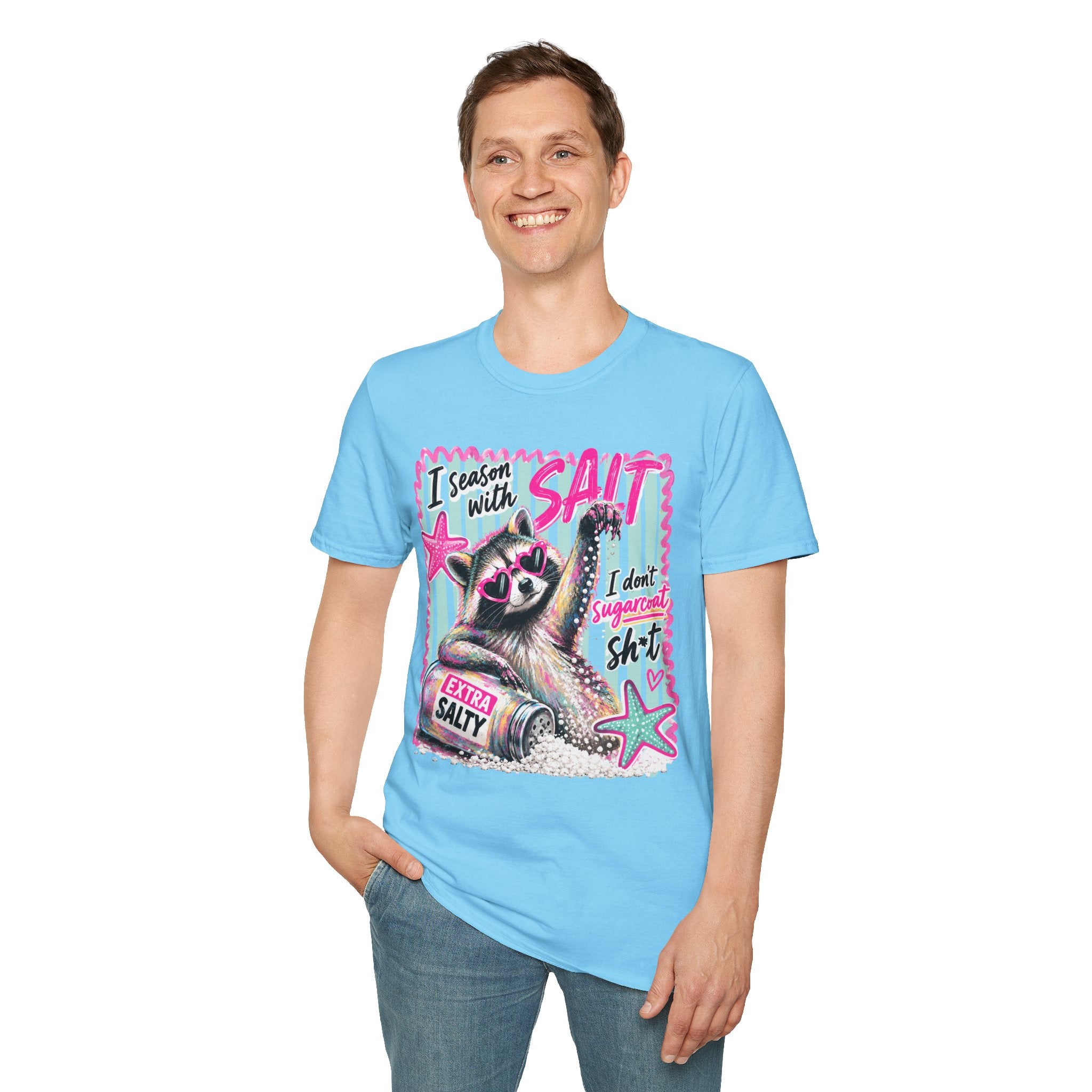 Extra Salty Raccoon T-Shirt — Funny Cute Sarcastic Graphic Tee