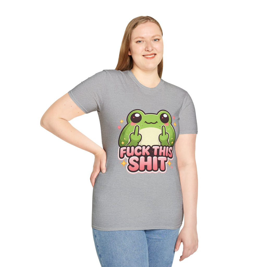 Fuck This Shit Cute Frog T-Shirt — Funny Frog Graphic Tee