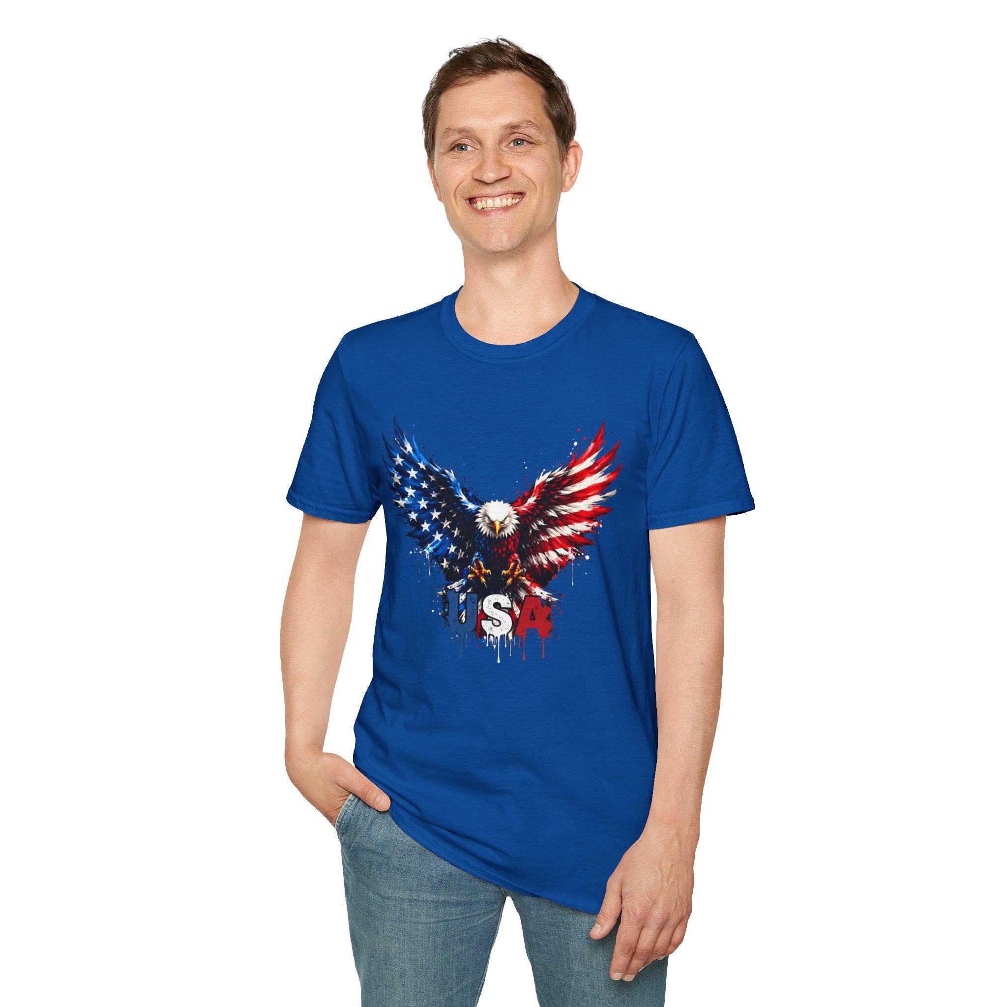 Patriotic Eagle T-Shirt — USA Red White & Blue Tee