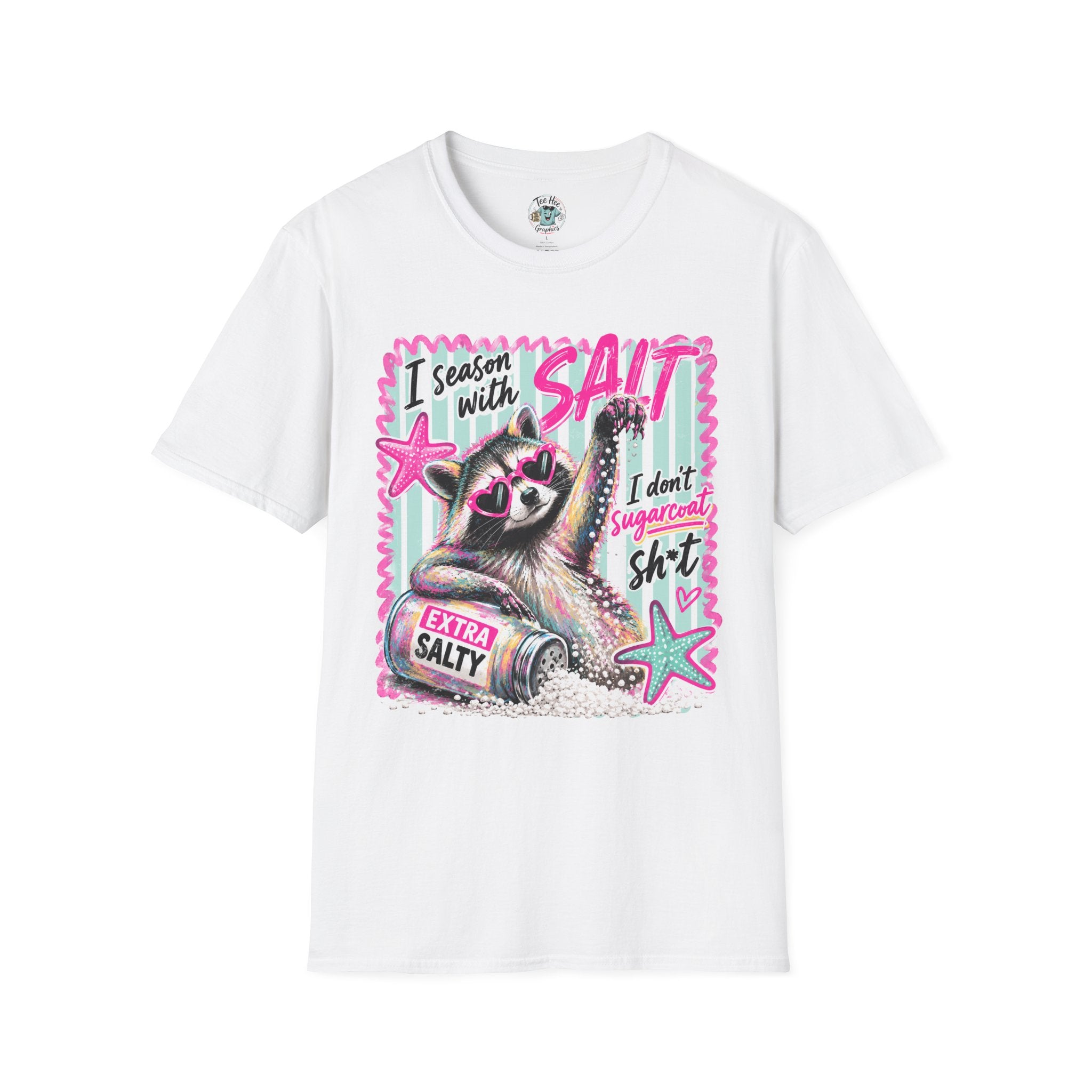 Extra Salty Raccoon T-Shirt — Funny Cute Sarcastic Graphic Tee