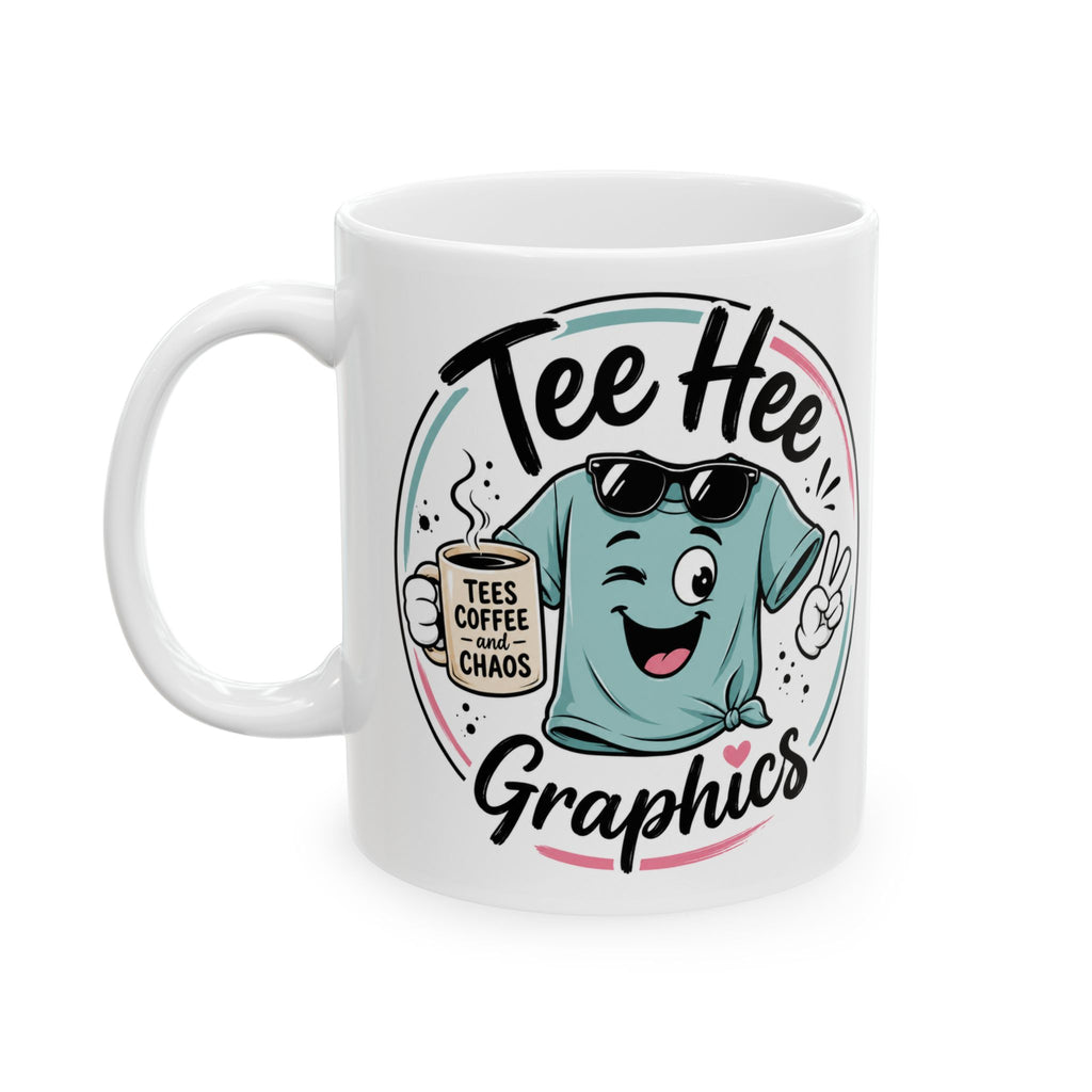 Tee Hee Graphics Ceramic Coffee Mug | Cute Coffee Lover Gift