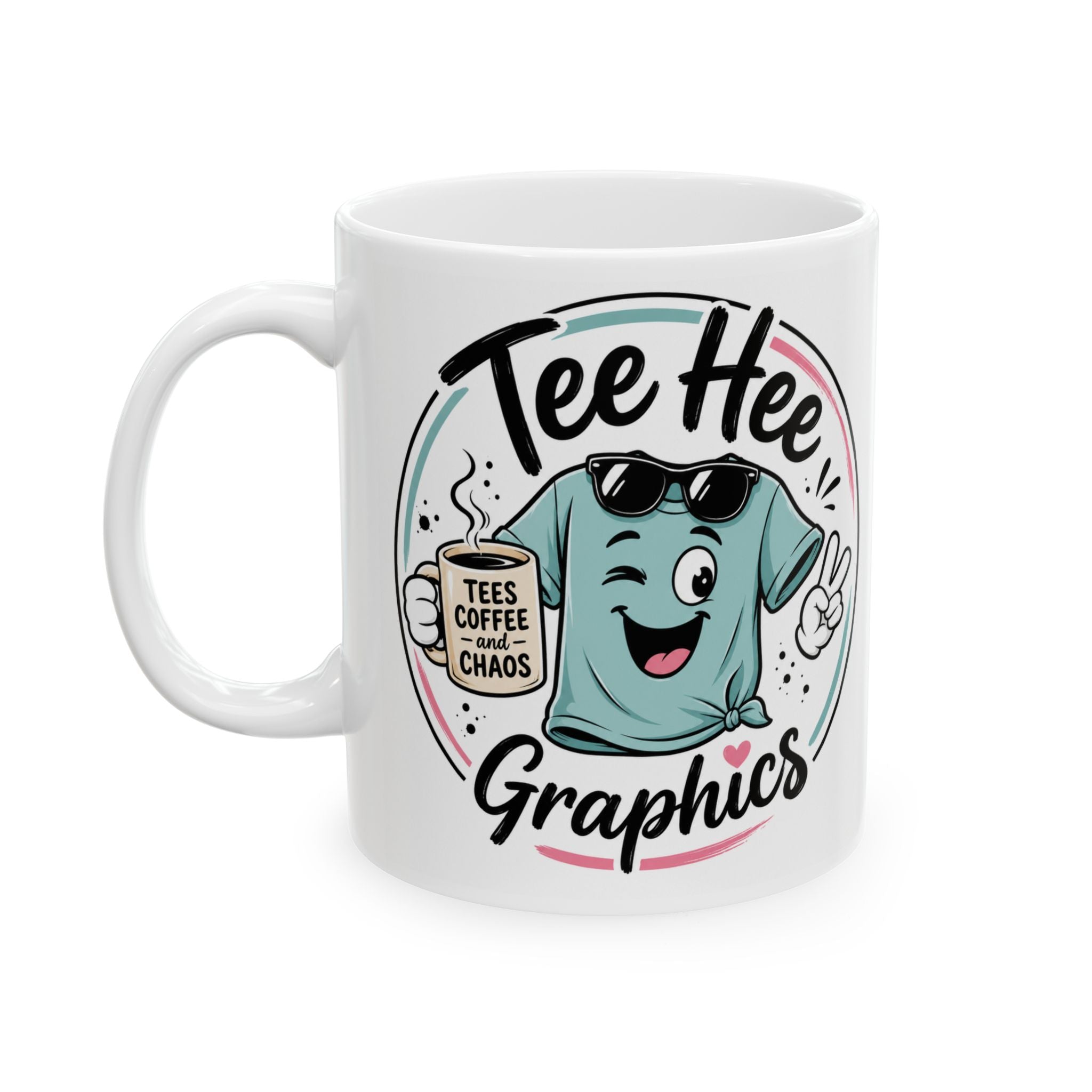 Tee Hee Graphics Ceramic Coffee Mug | Cute Coffee Lover Gift