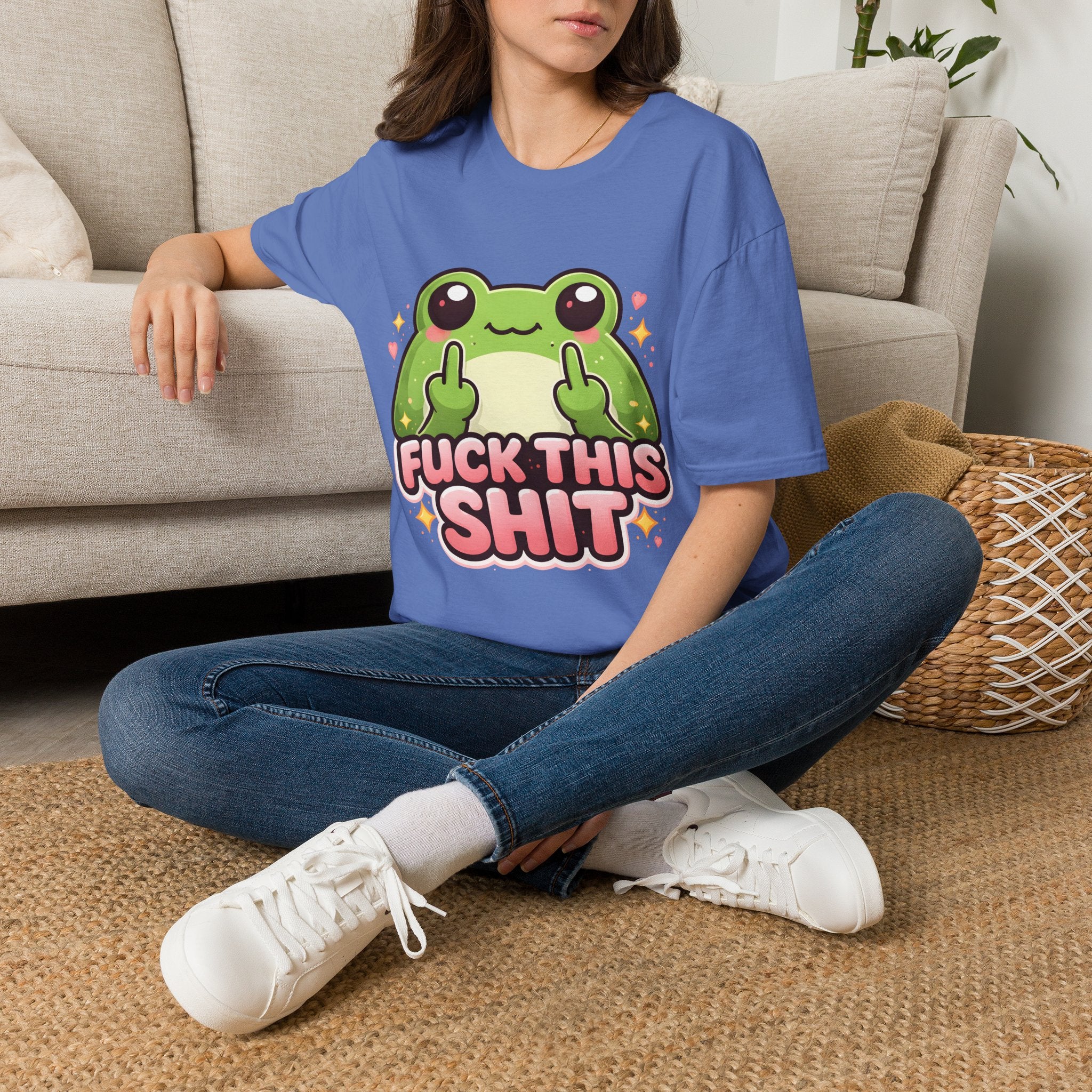 Fuck This Shit Cute Frog T-Shirt — Funny Frog Graphic Tee