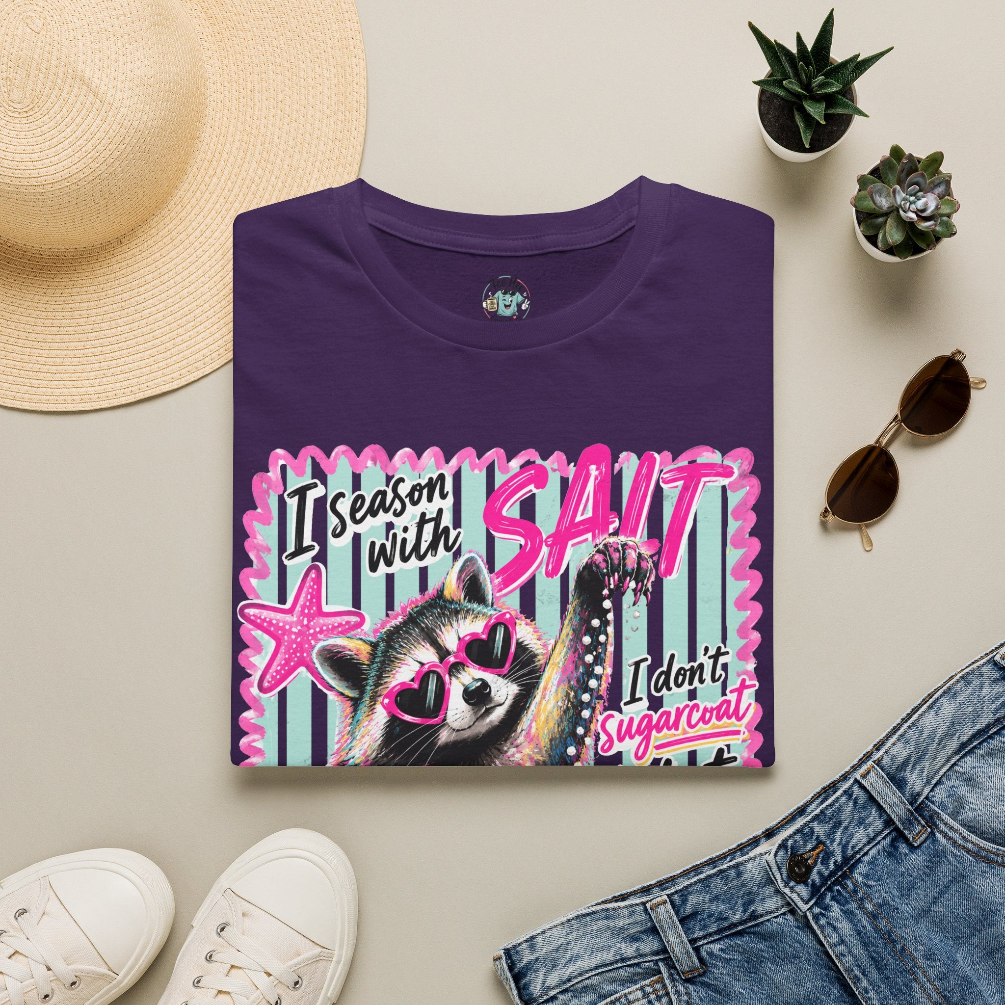 Extra Salty Raccoon T-Shirt — Funny Cute Sarcastic Graphic Tee