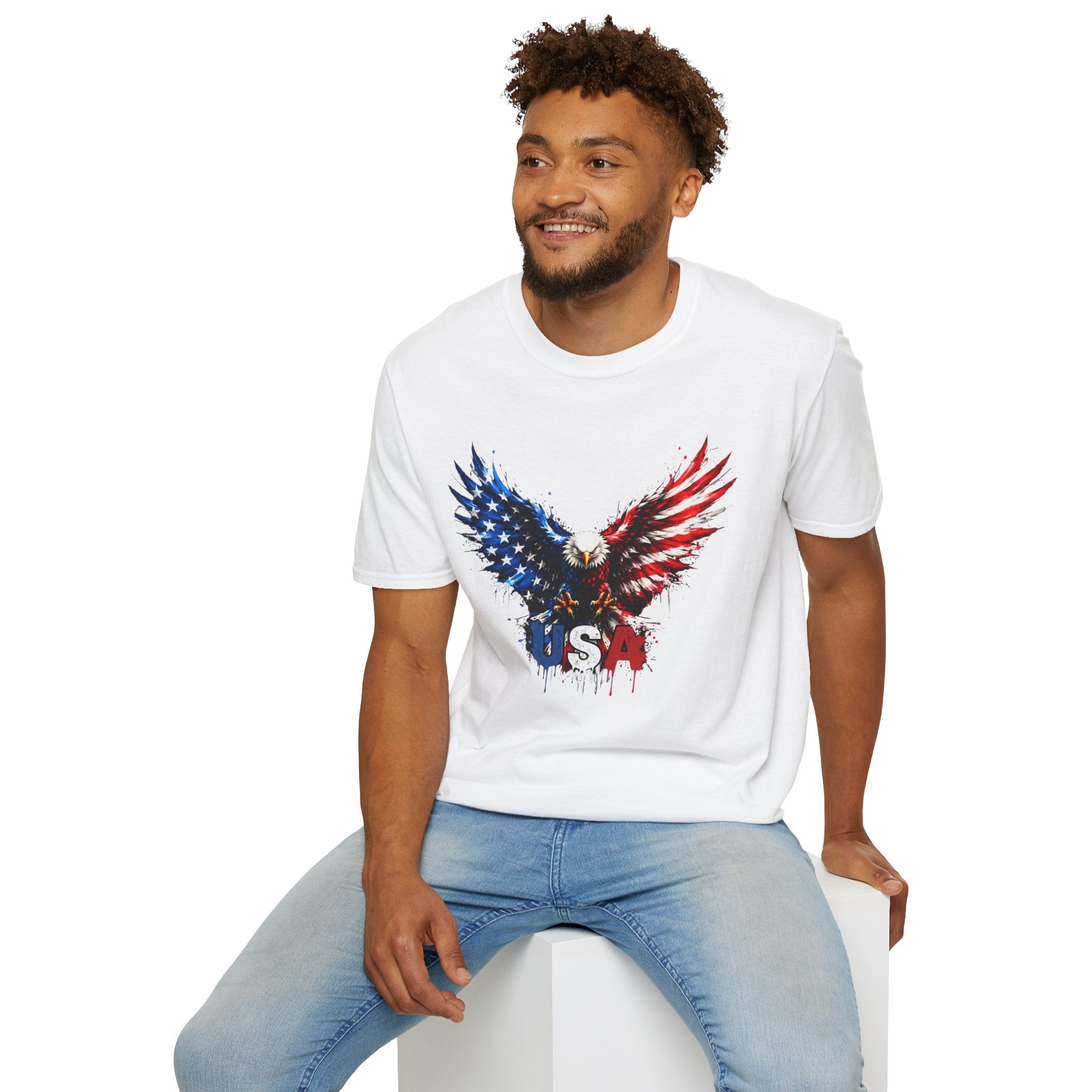 Patriotic Eagle T-Shirt — USA Red White & Blue Tee