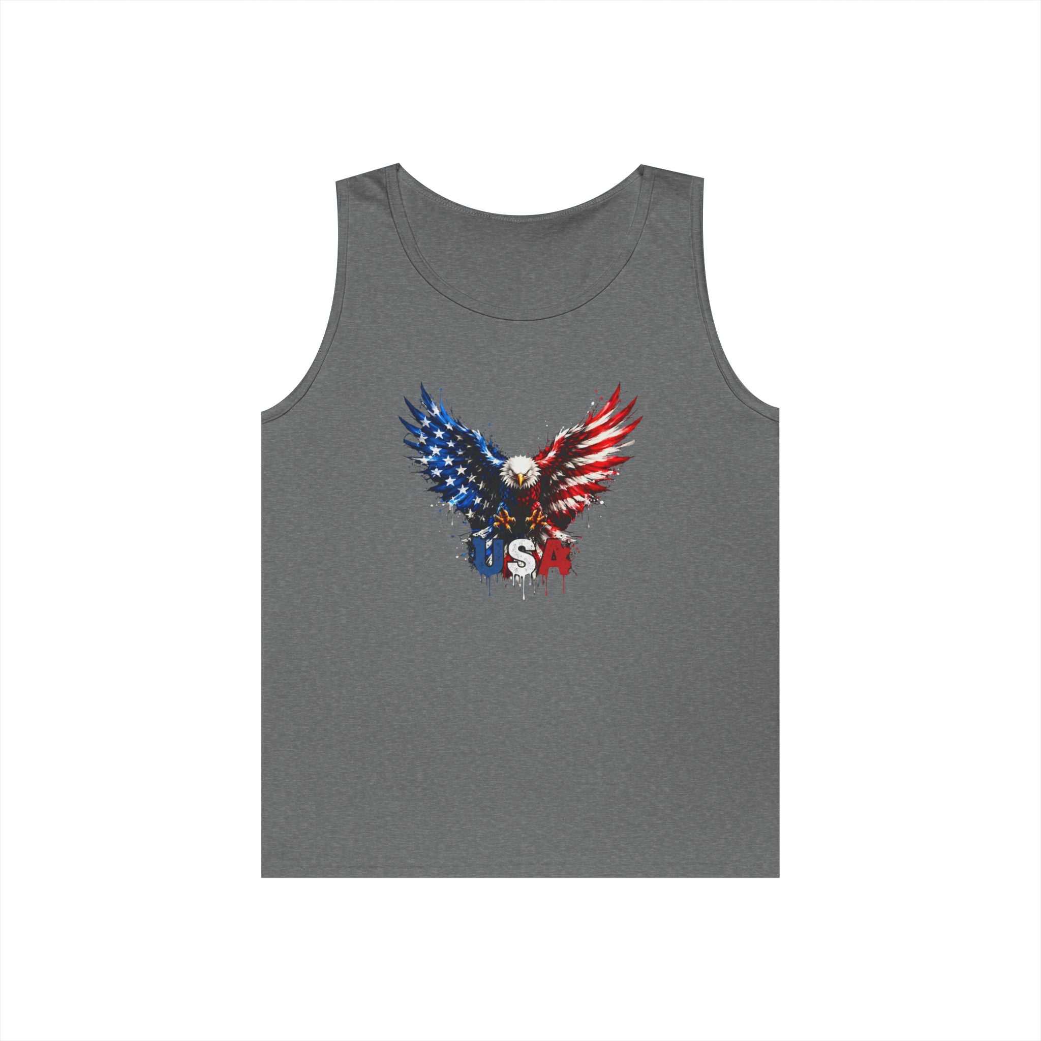 Patriotic USA Eagle Tank Top — Red, White & Blue American Flag Design