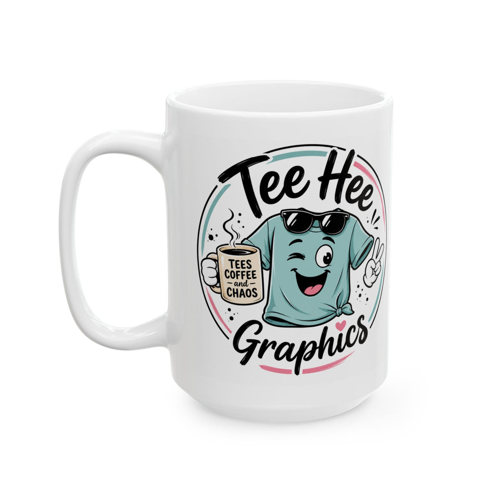 Tee Hee Graphics Ceramic Coffee Mug | Cute Coffee Lover Gift