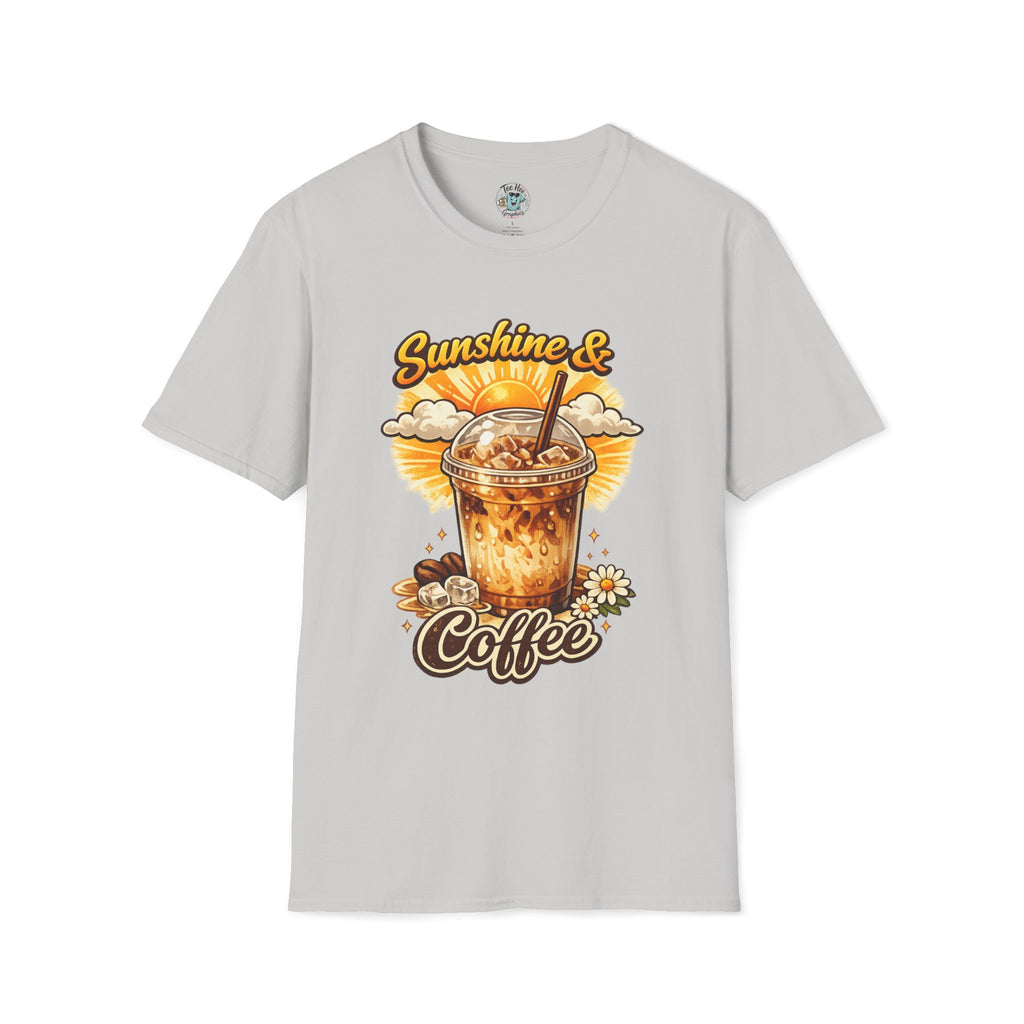 Sunshine & Iced Coffee T-Shirt — Summer Cafe Vibes Tee