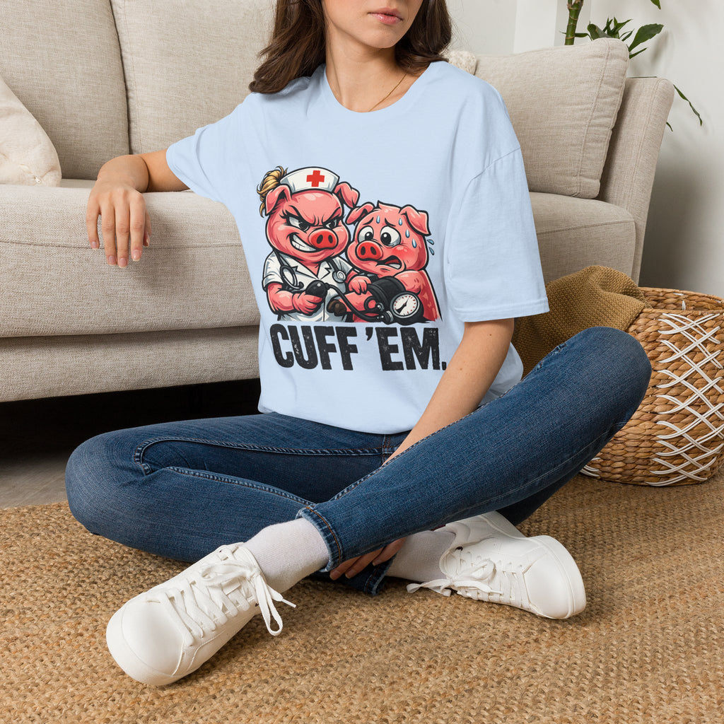 Cuff 'Em' Nurse Pig Graphic Tee