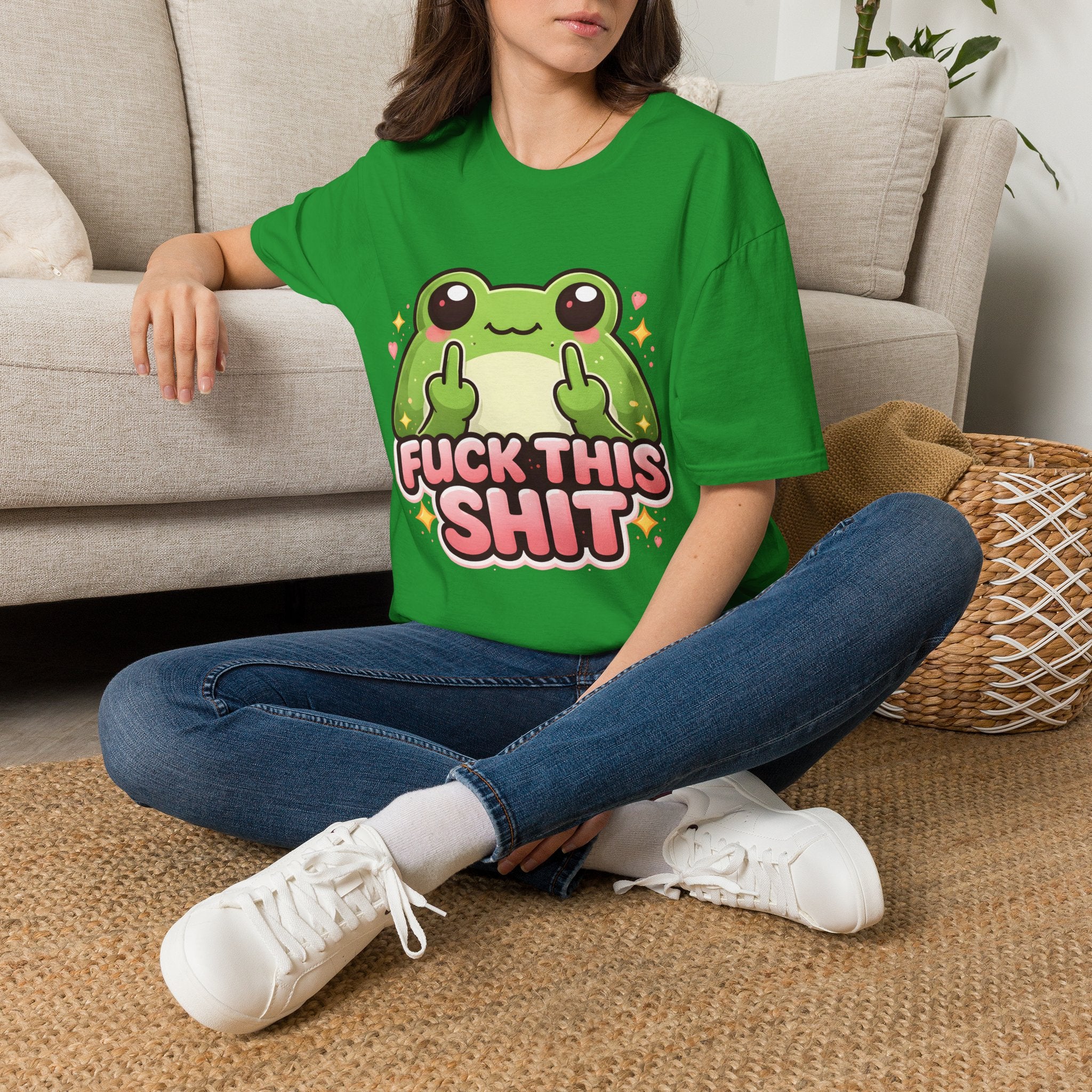 Fuck This Shit Cute Frog T-Shirt — Funny Frog Graphic Tee