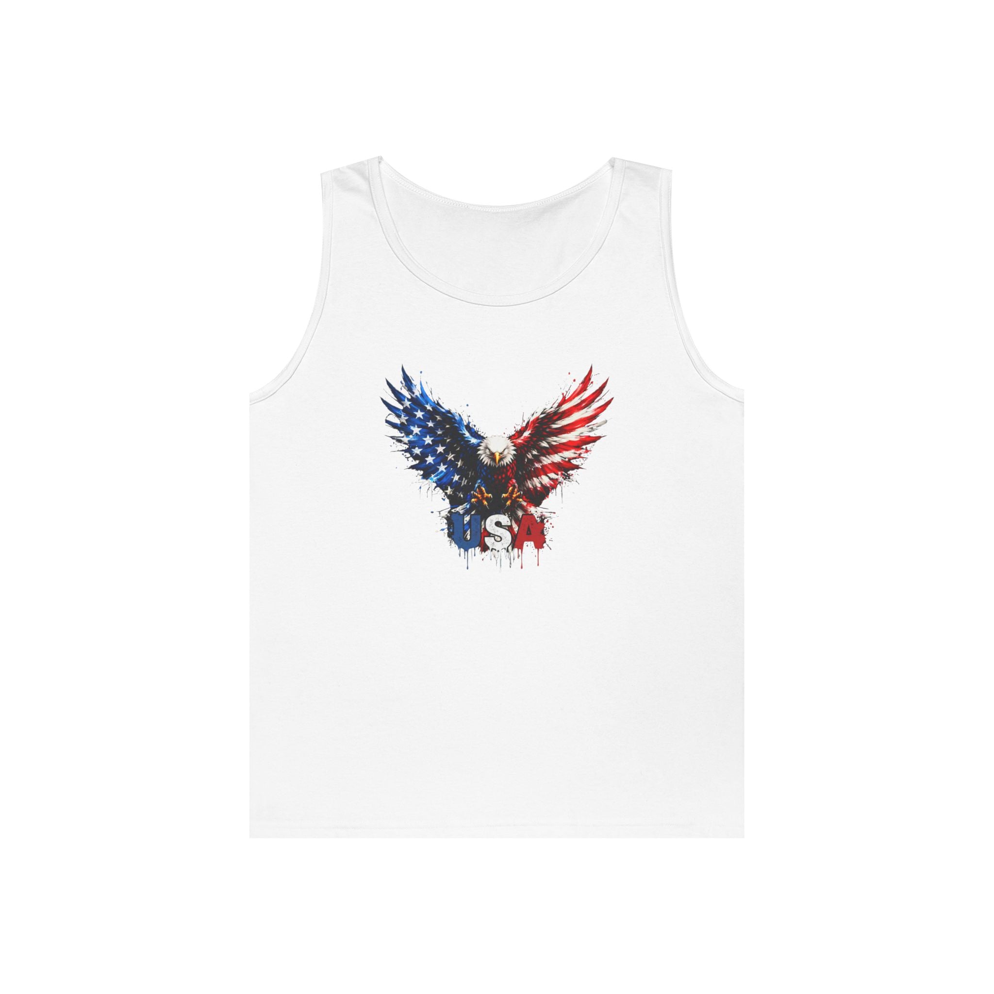 Patriotic USA Eagle Tank Top — Red, White & Blue American Flag Design