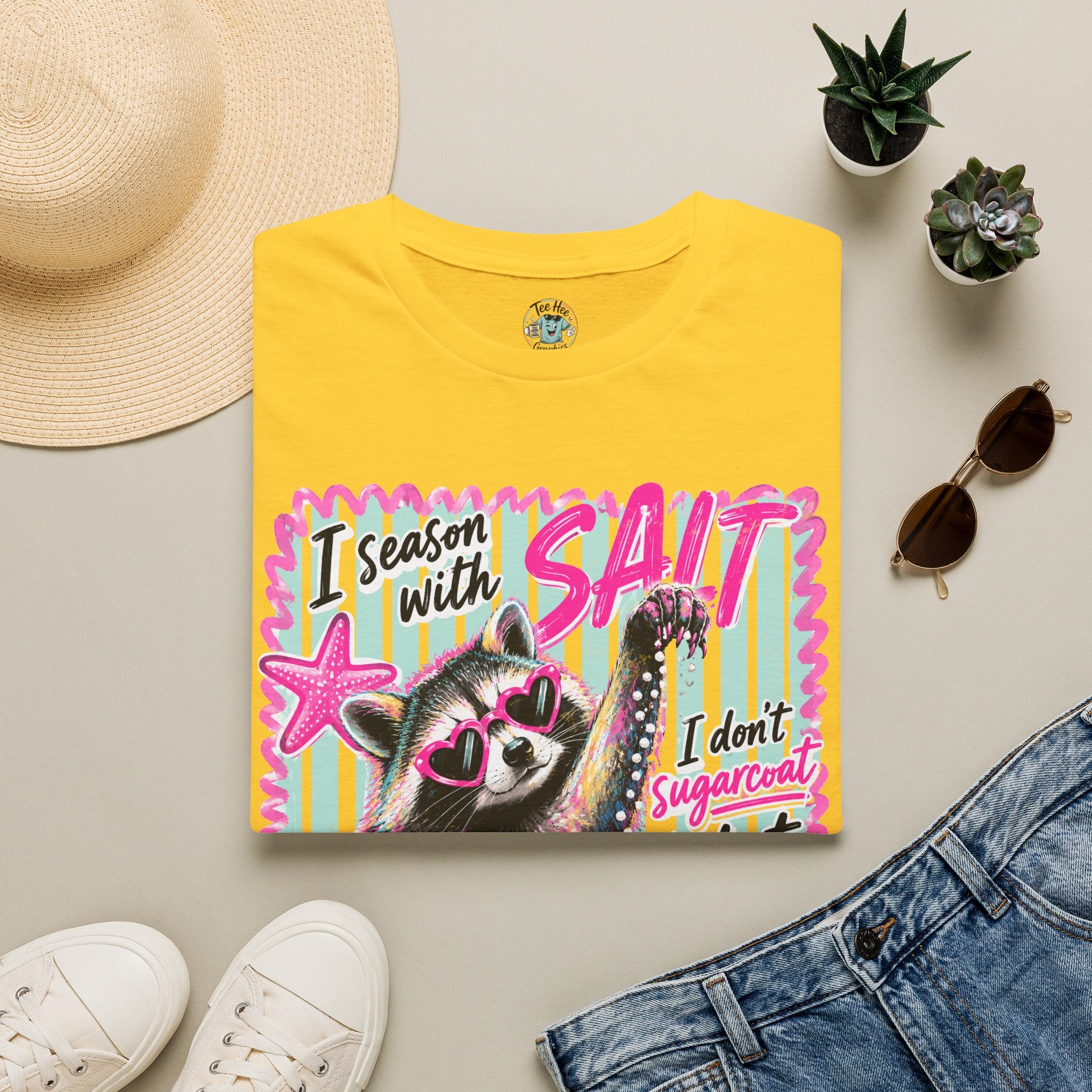 Extra Salty Raccoon T-Shirt — Funny Cute Sarcastic Graphic Tee