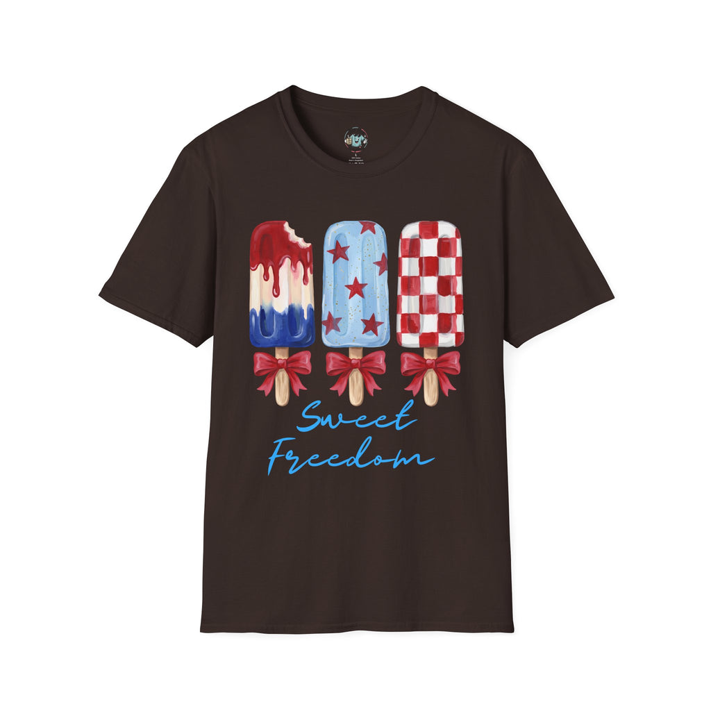 Sweet Freedom Popsicle T-Shirt — Red, White & Blue Stars