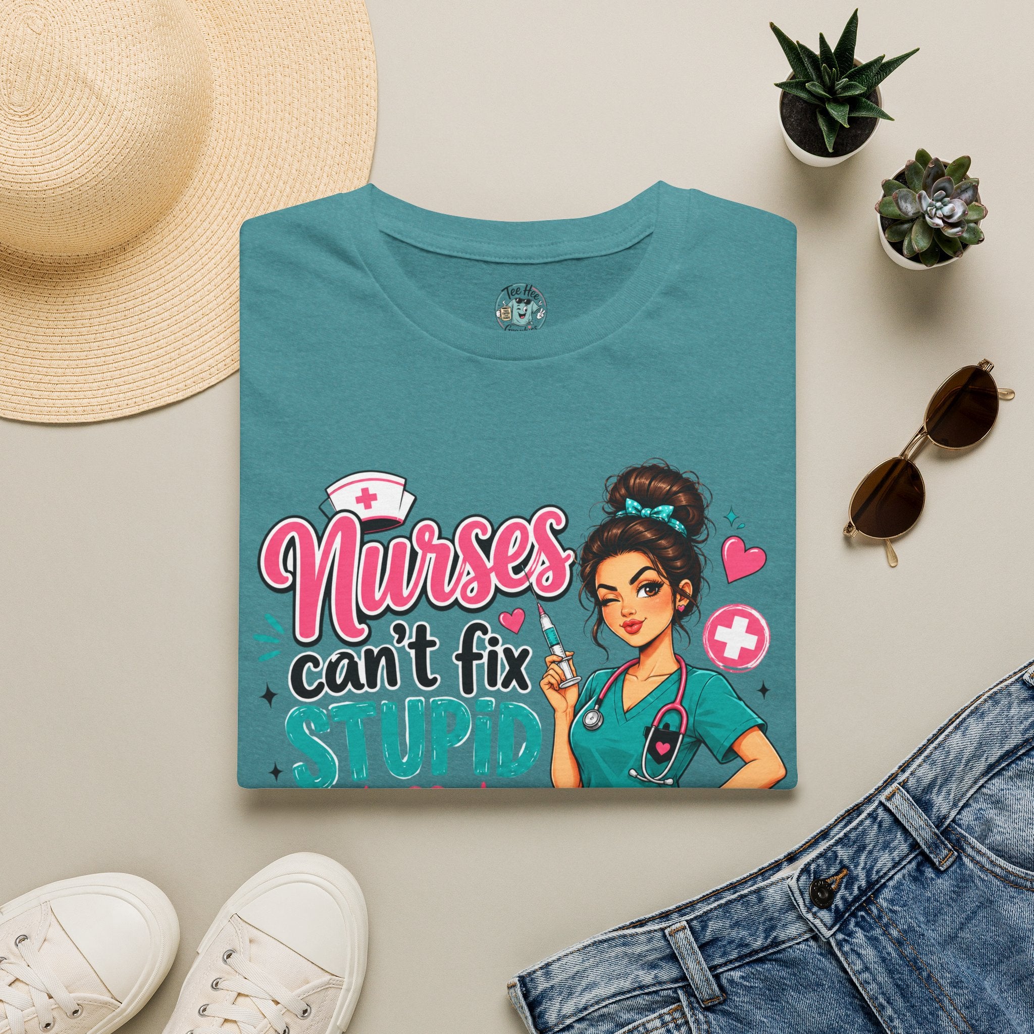 Nurse 'We Can't Fix Stupid But We Can Sedate It' T-Shirt