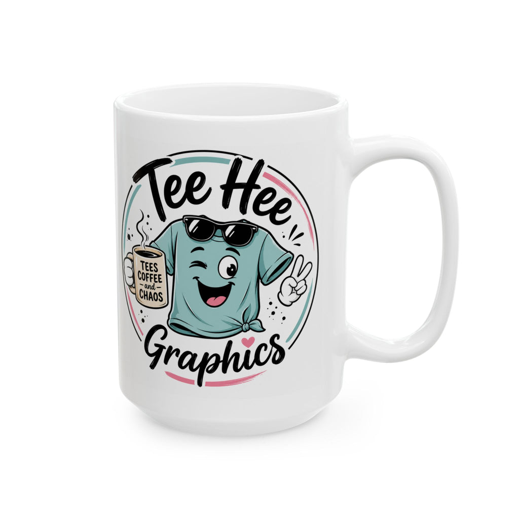 Tee Hee Graphics Ceramic Coffee Mug | Cute Coffee Lover Gift