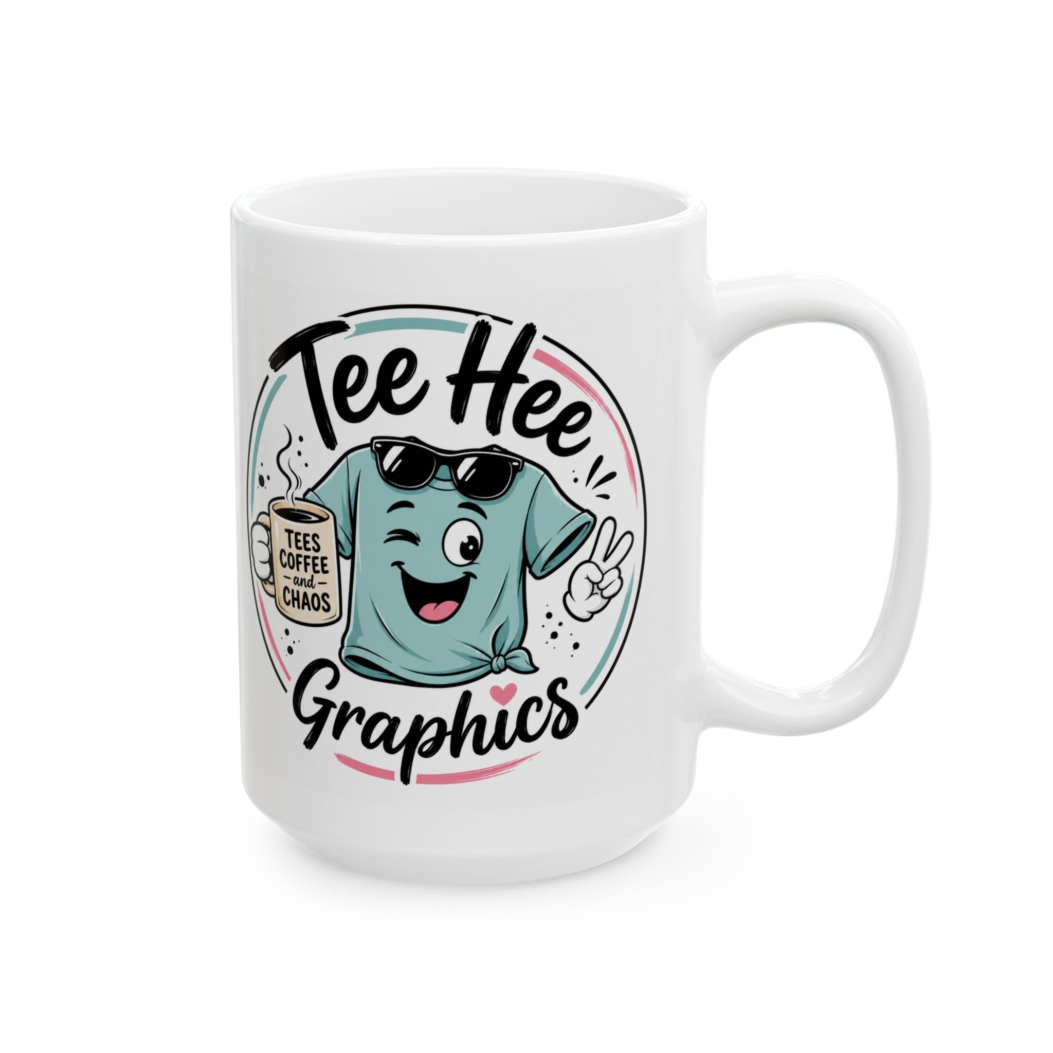 Tee Hee Graphics Ceramic Coffee Mug | Cute Coffee Lover Gift