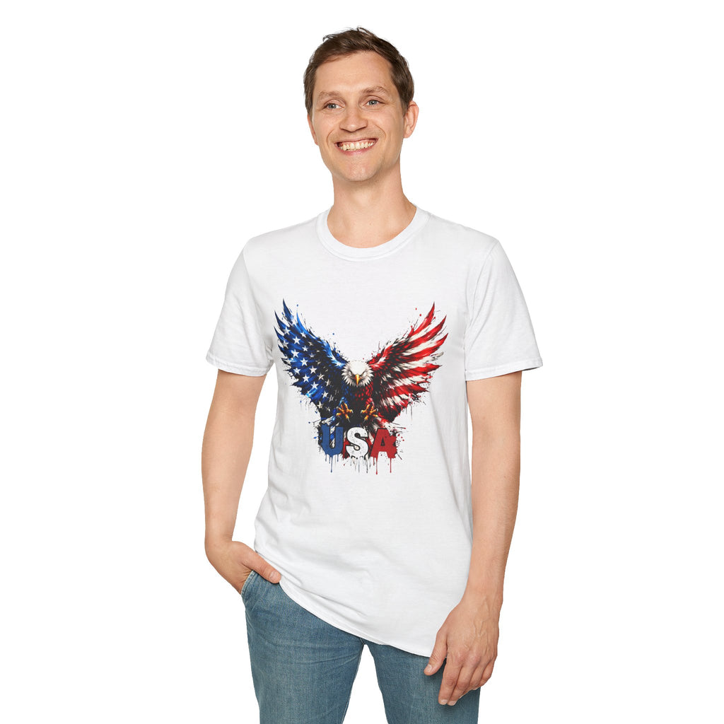 Patriotic Eagle T-Shirt — USA Red White & Blue Tee