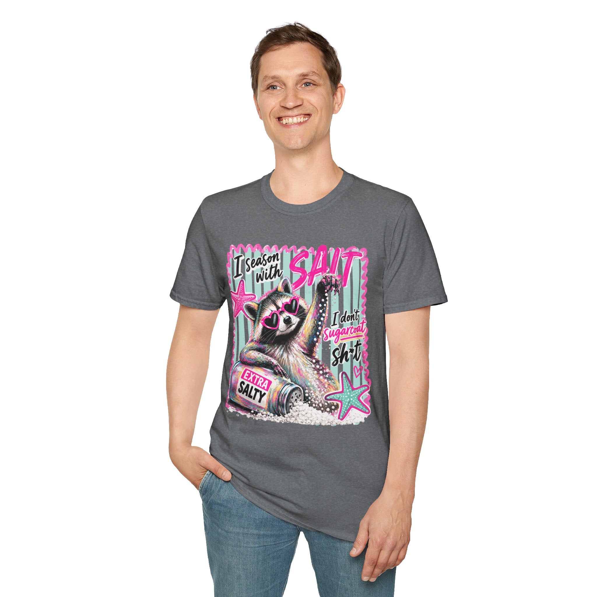 Extra Salty Raccoon T-Shirt — Funny Cute Sarcastic Graphic Tee