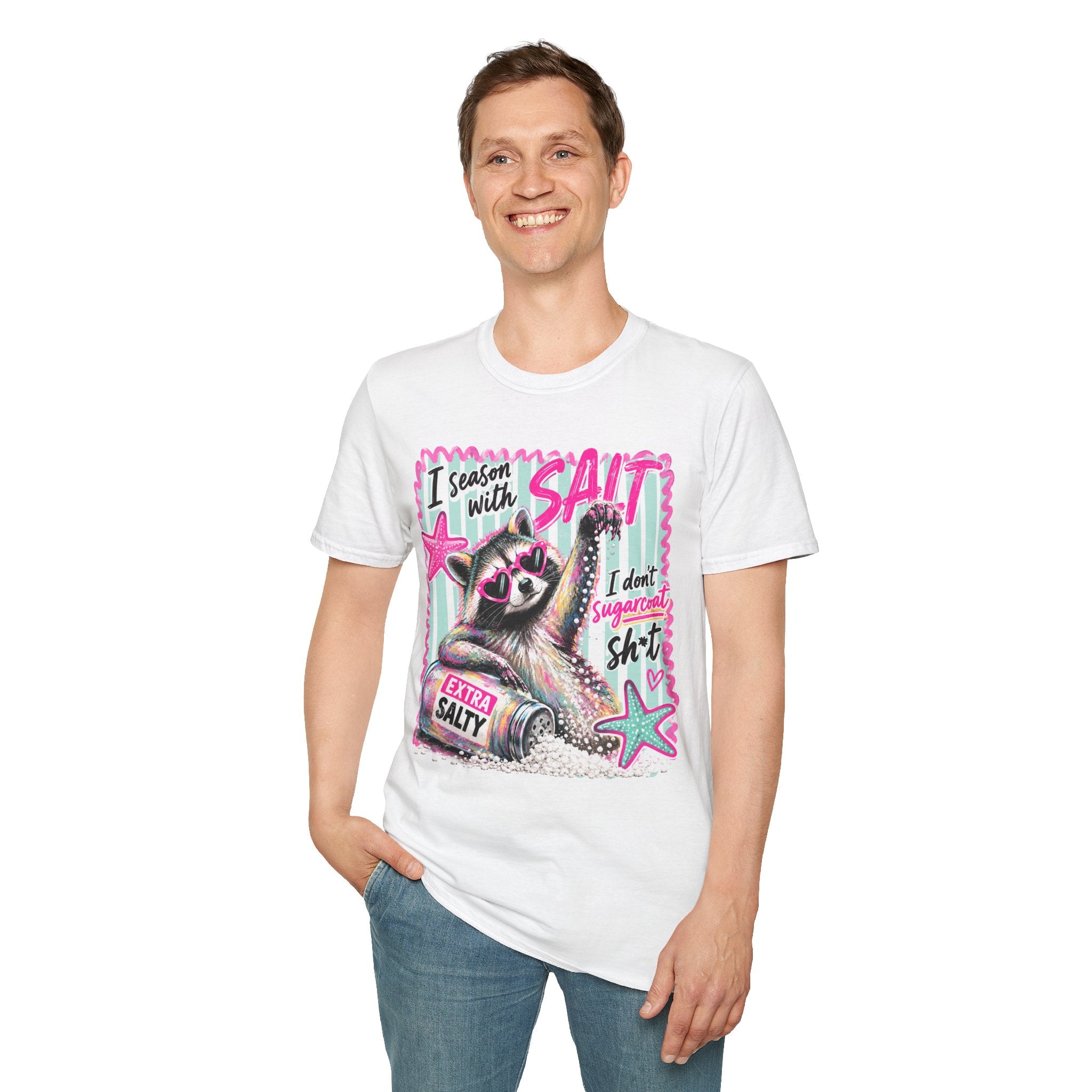 Extra Salty Raccoon T-Shirt — Funny Cute Sarcastic Graphic Tee