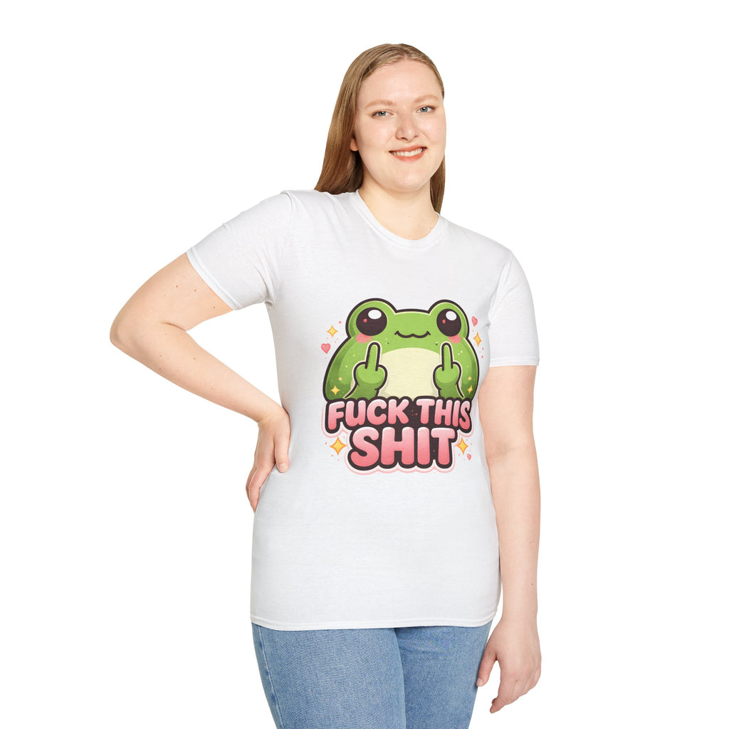 Fuck This Shit Cute Frog T-Shirt — Funny Frog Graphic Tee