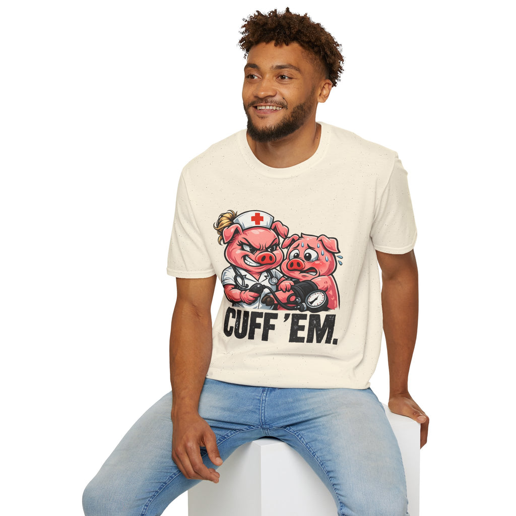 Cuff 'Em' Nurse Pig Graphic Tee