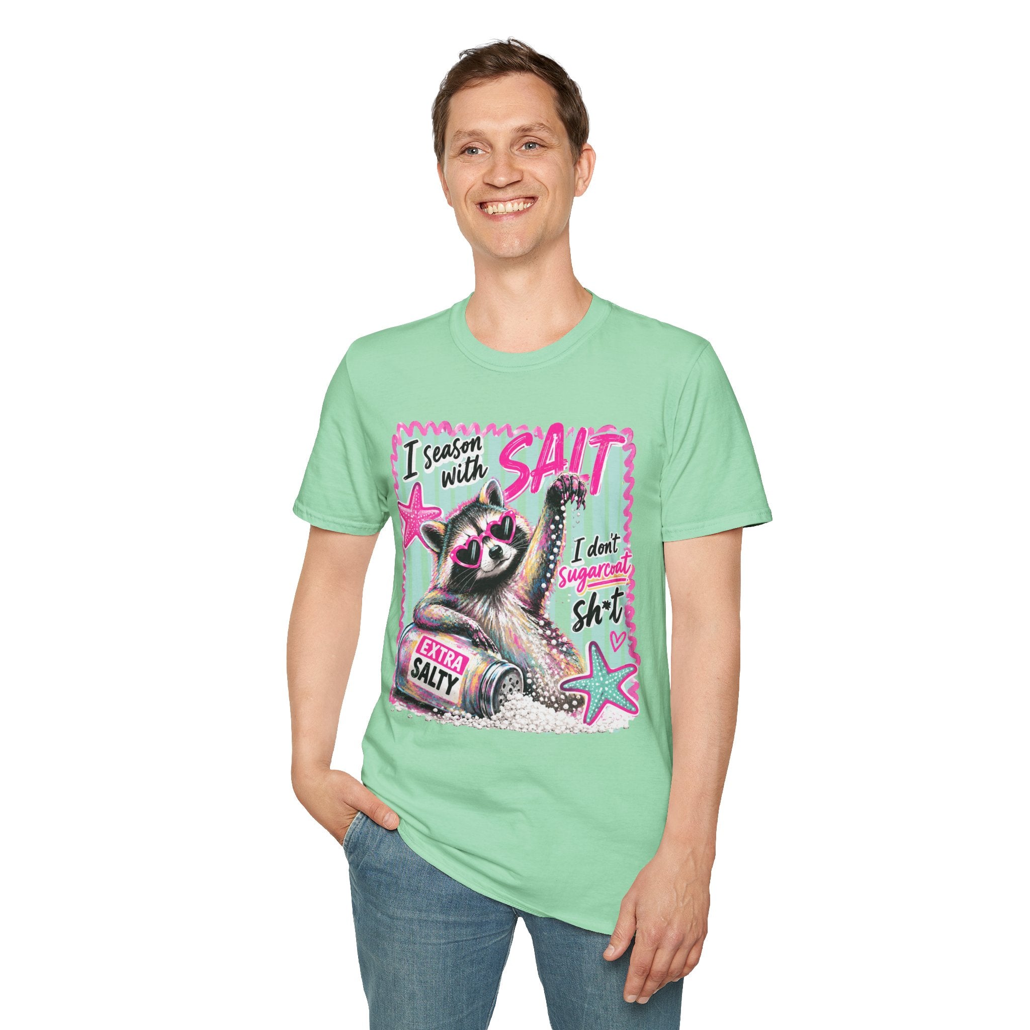 Extra Salty Raccoon T-Shirt — Funny Cute Sarcastic Graphic Tee