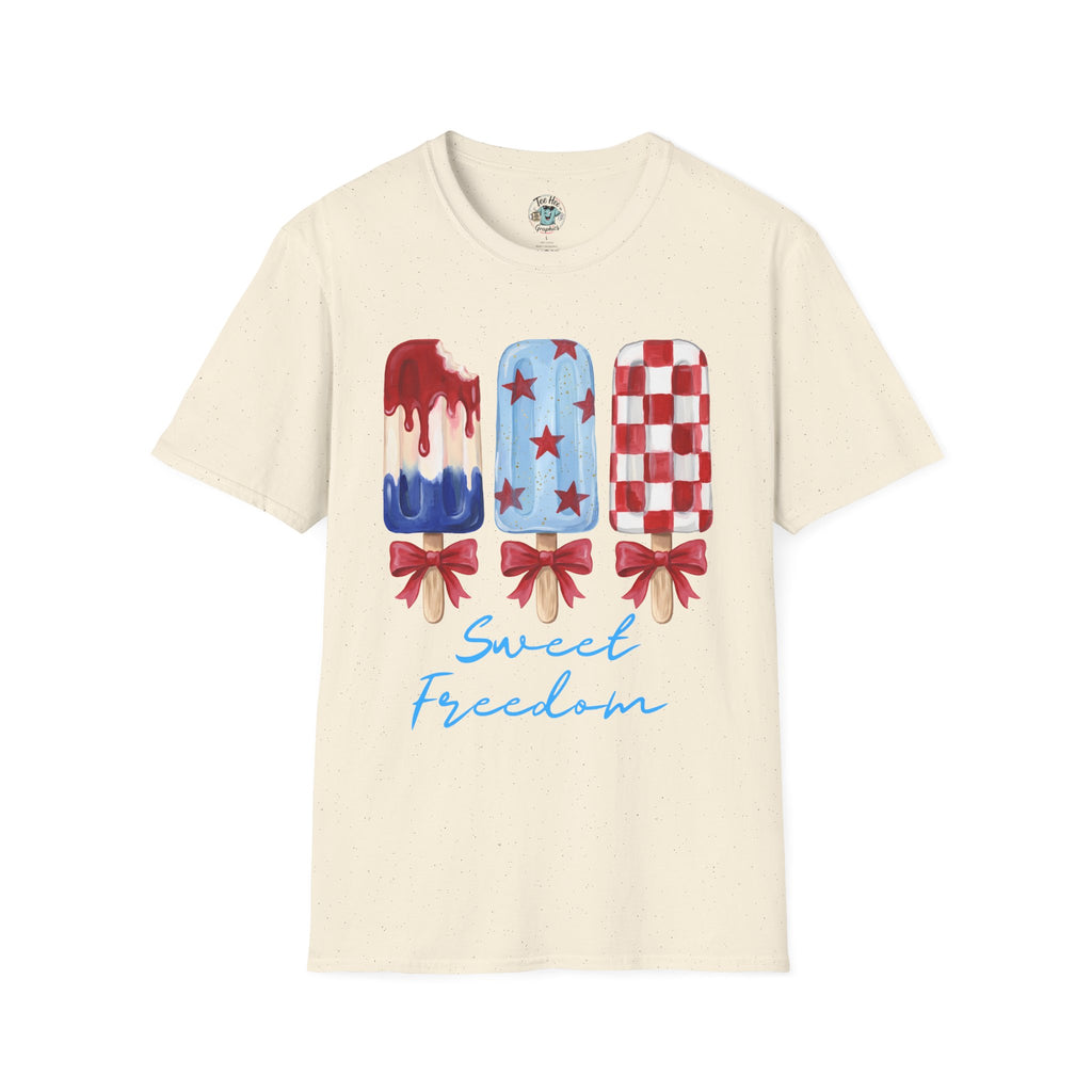 Sweet Freedom Popsicle T-Shirt — Red, White & Blue Stars