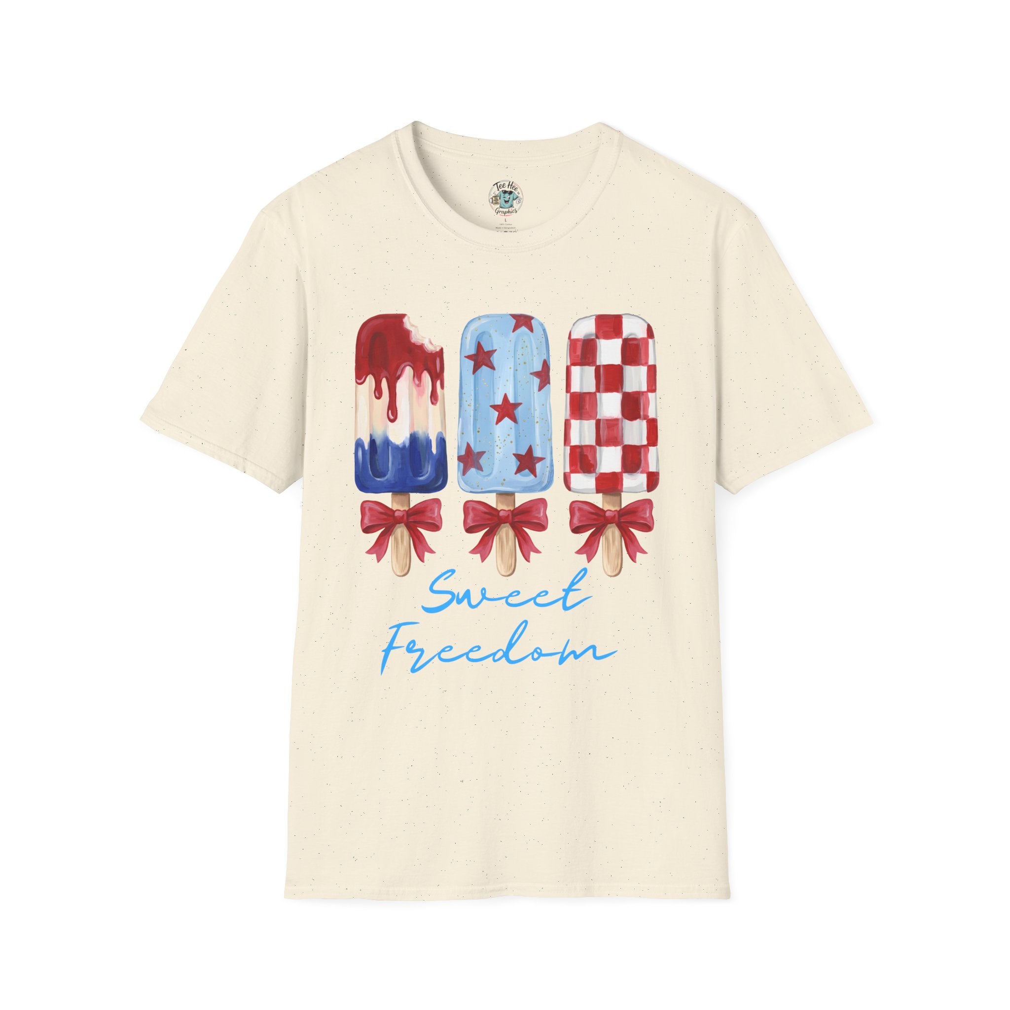 Sweet Freedom Popsicle T-Shirt — Red, White & Blue Stars