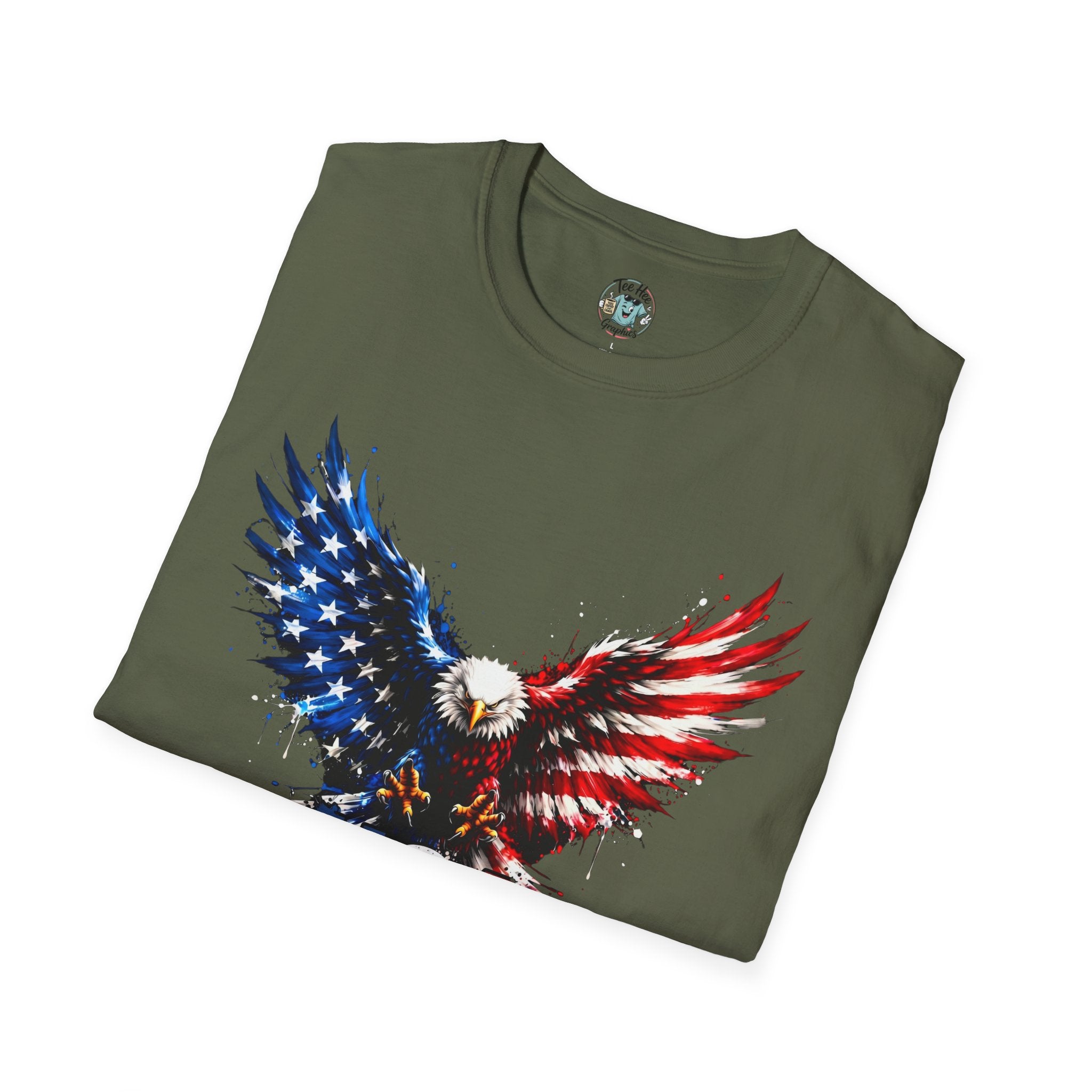 Patriotic Eagle T-Shirt — USA Red White & Blue Tee