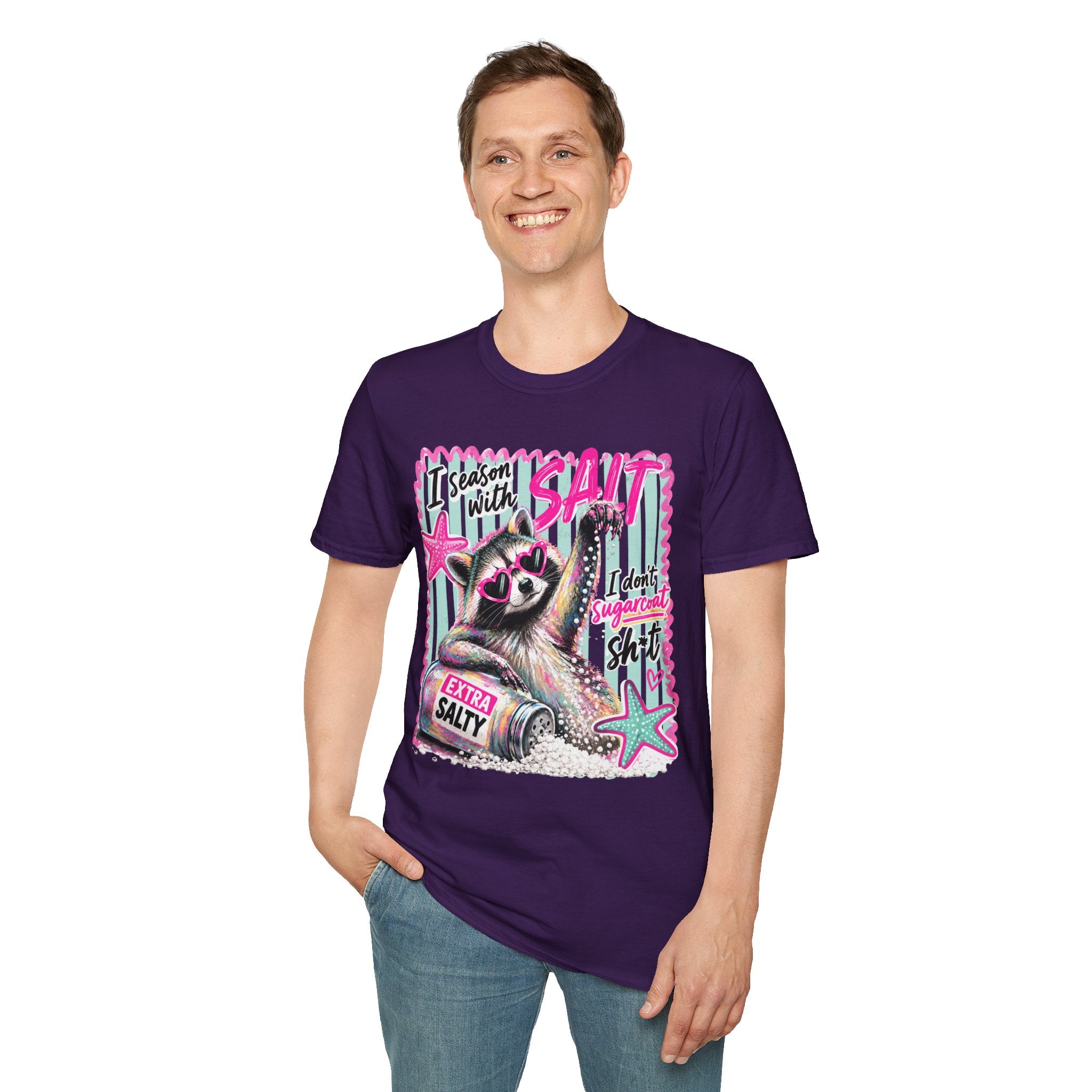 Extra Salty Raccoon T-Shirt — Funny Cute Sarcastic Graphic Tee