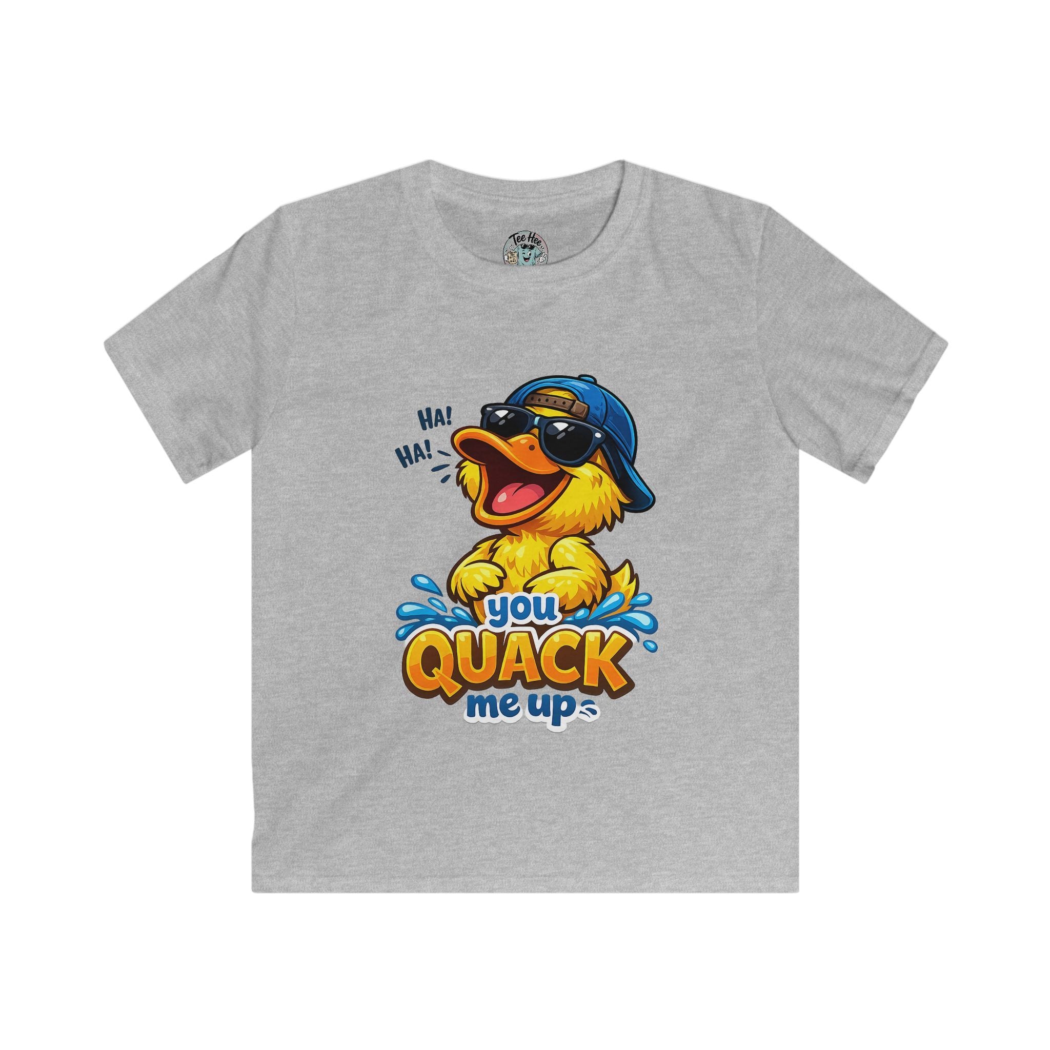 Kids Tee — "you QUACK me up" Funny Duck Graphic with Sunglasses & Hat