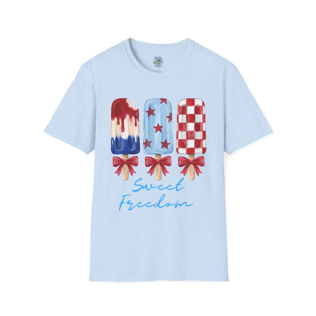 Sweet Freedom Popsicle T-Shirt — Red, White & Blue Stars