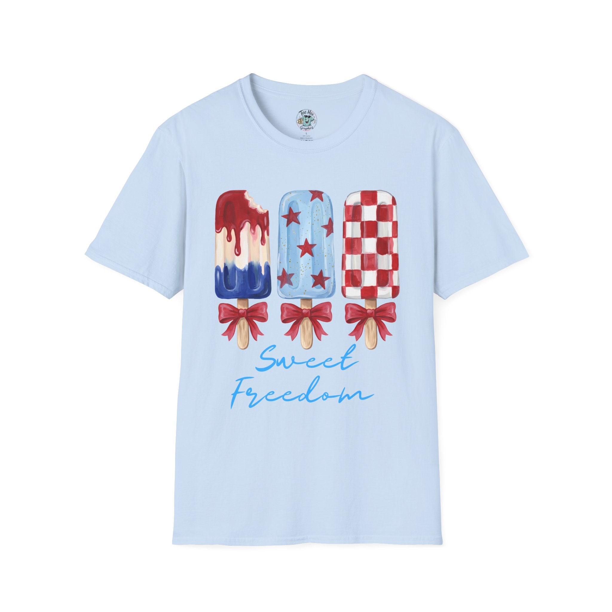 Sweet Freedom Popsicle T-Shirt — Red, White & Blue Stars