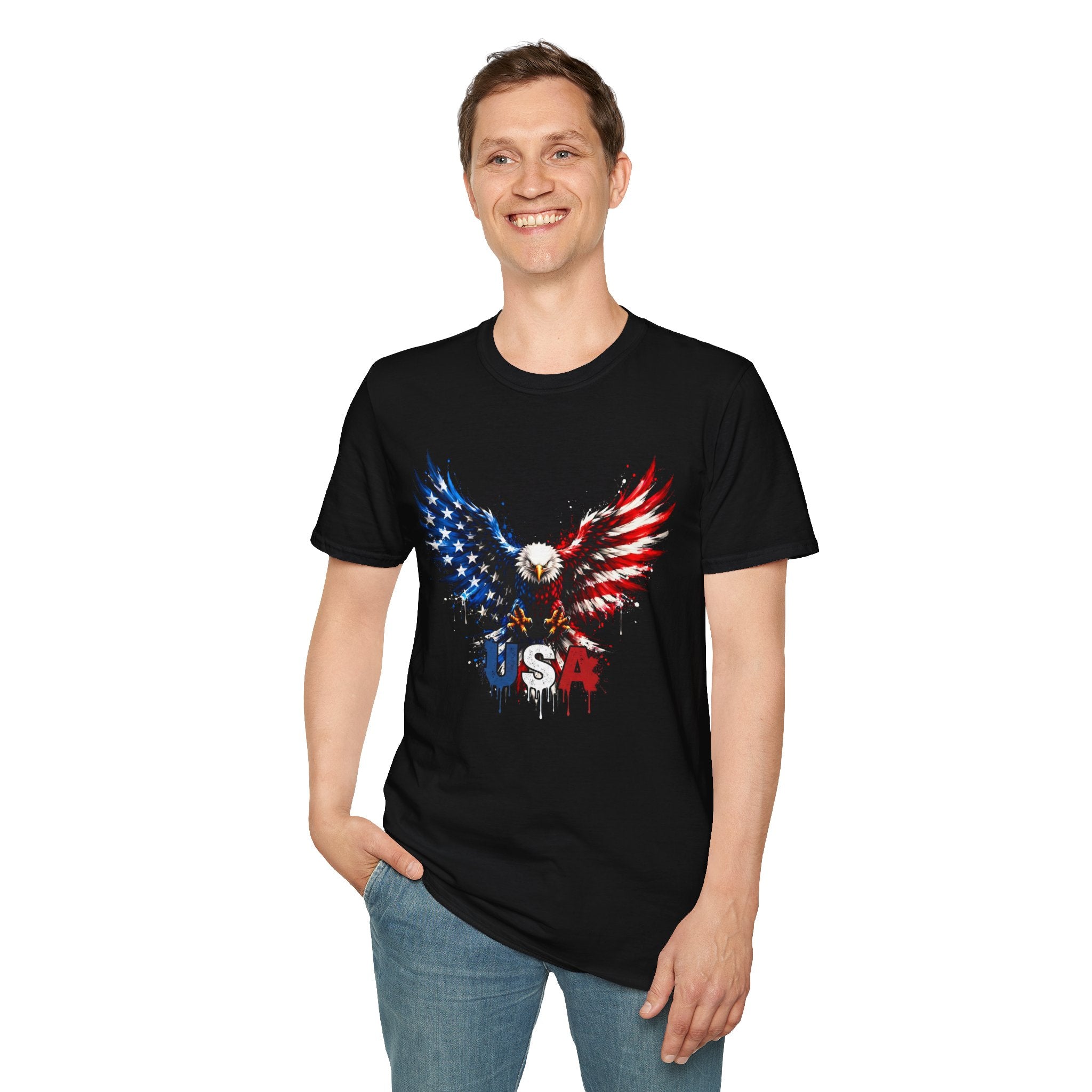 Patriotic Eagle T-Shirt — USA Red White & Blue Tee