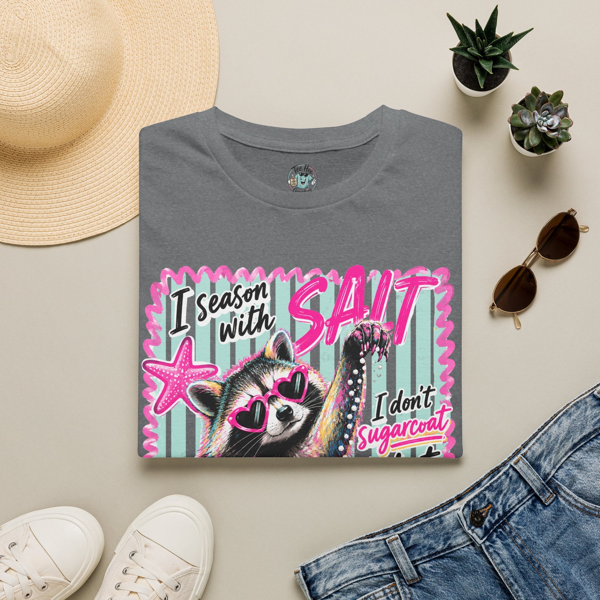 Extra Salty Raccoon T-Shirt — Funny Cute Sarcastic Graphic Tee