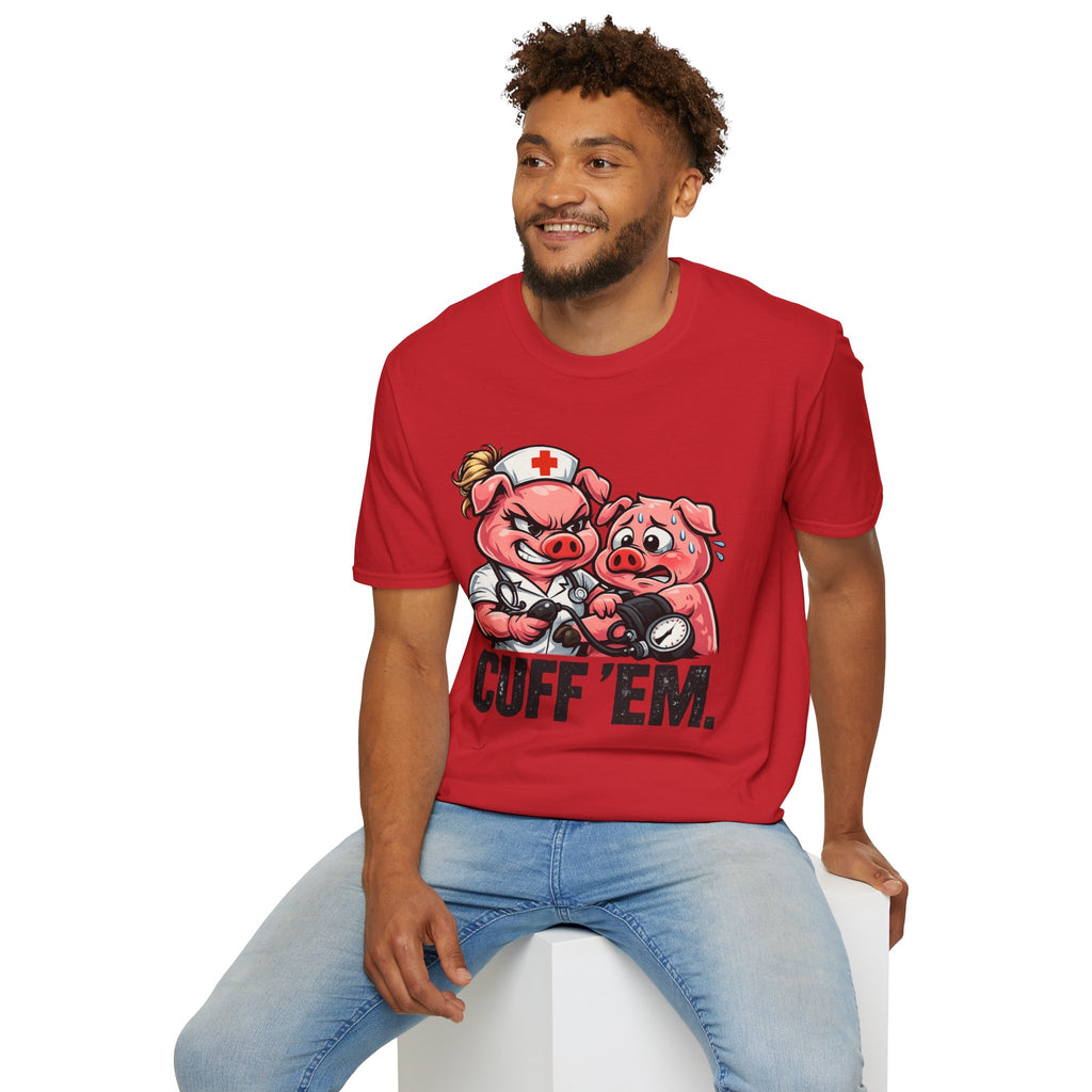 Cuff 'Em' Nurse Pig Graphic Tee