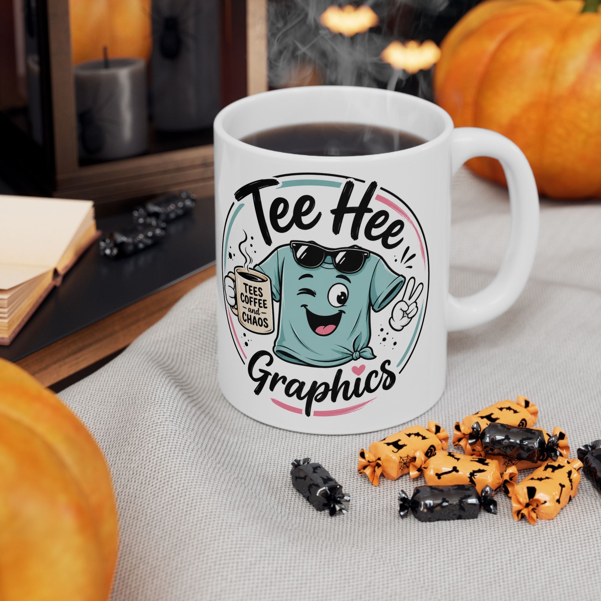 Tee Hee Graphics Ceramic Coffee Mug | Cute Coffee Lover Gift