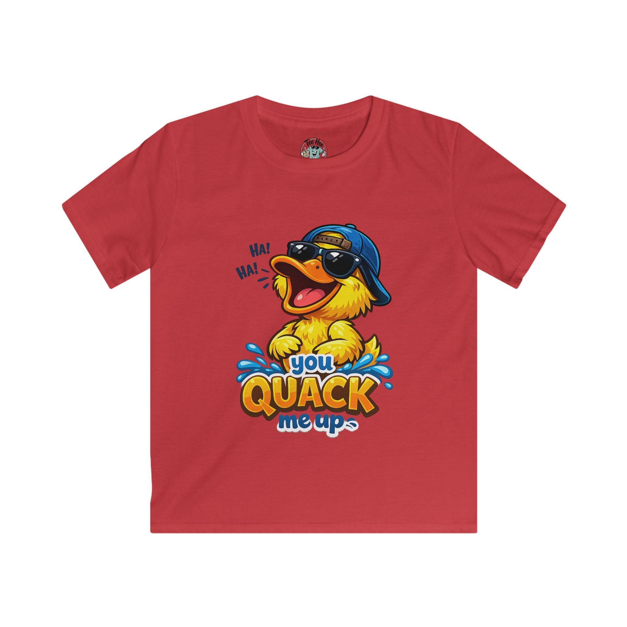 Kids Tee — "you QUACK me up" Funny Duck Graphic with Sunglasses & Hat