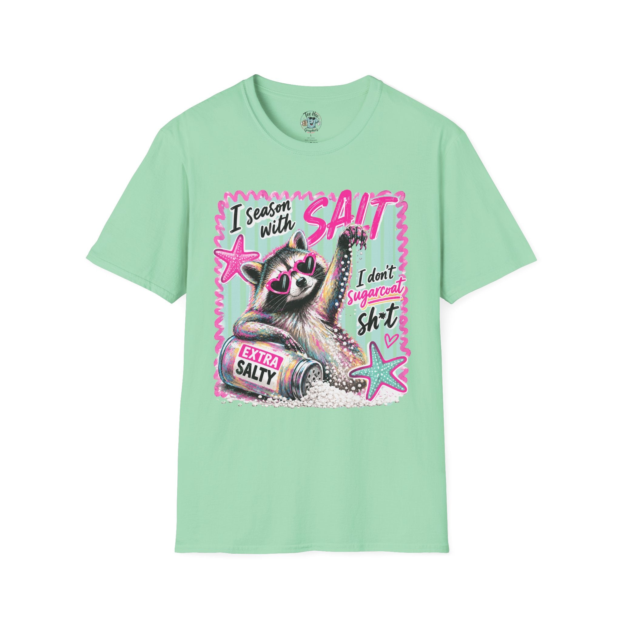 Extra Salty Raccoon T-Shirt — Funny Cute Sarcastic Graphic Tee
