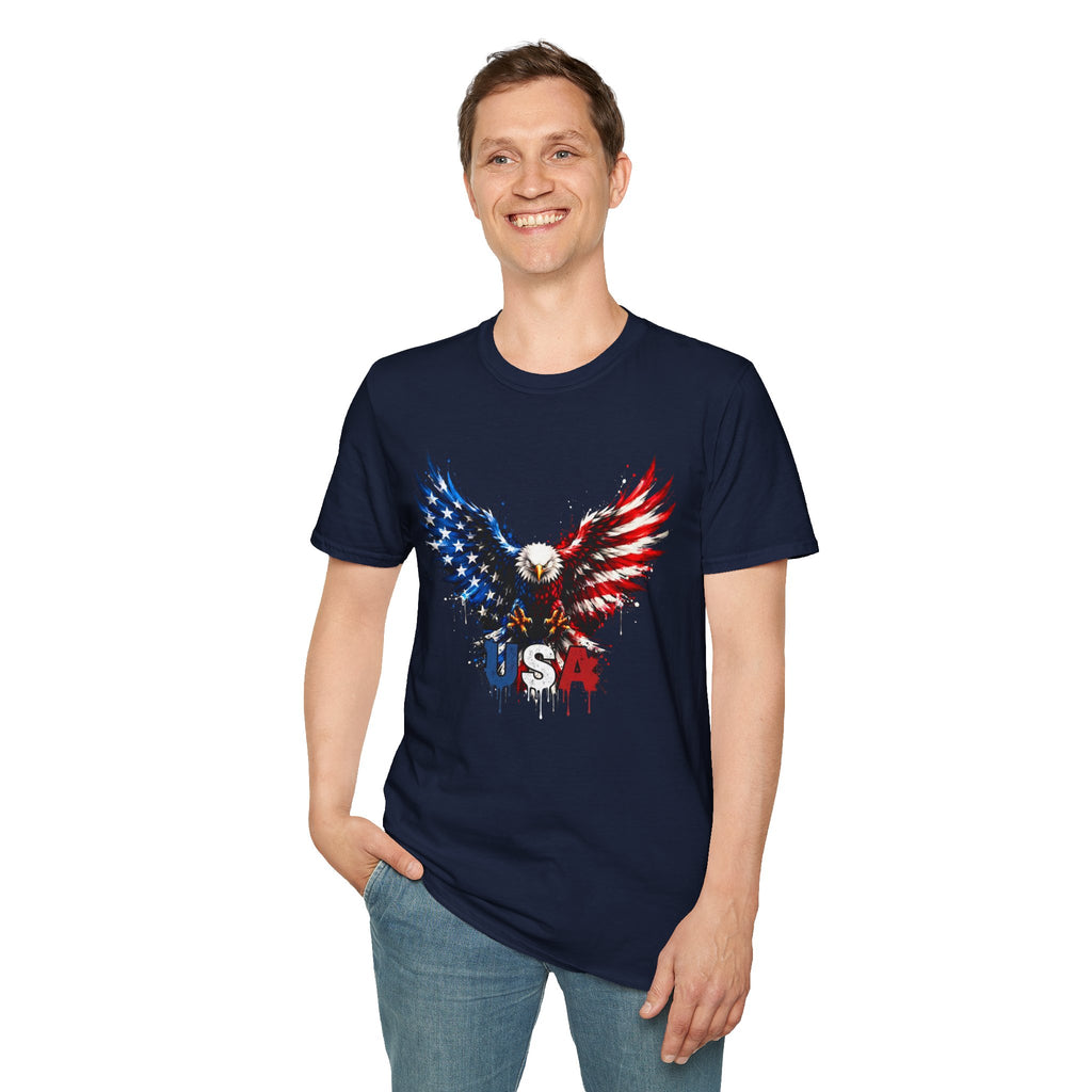 Patriotic Eagle T-Shirt — USA Red White & Blue Tee