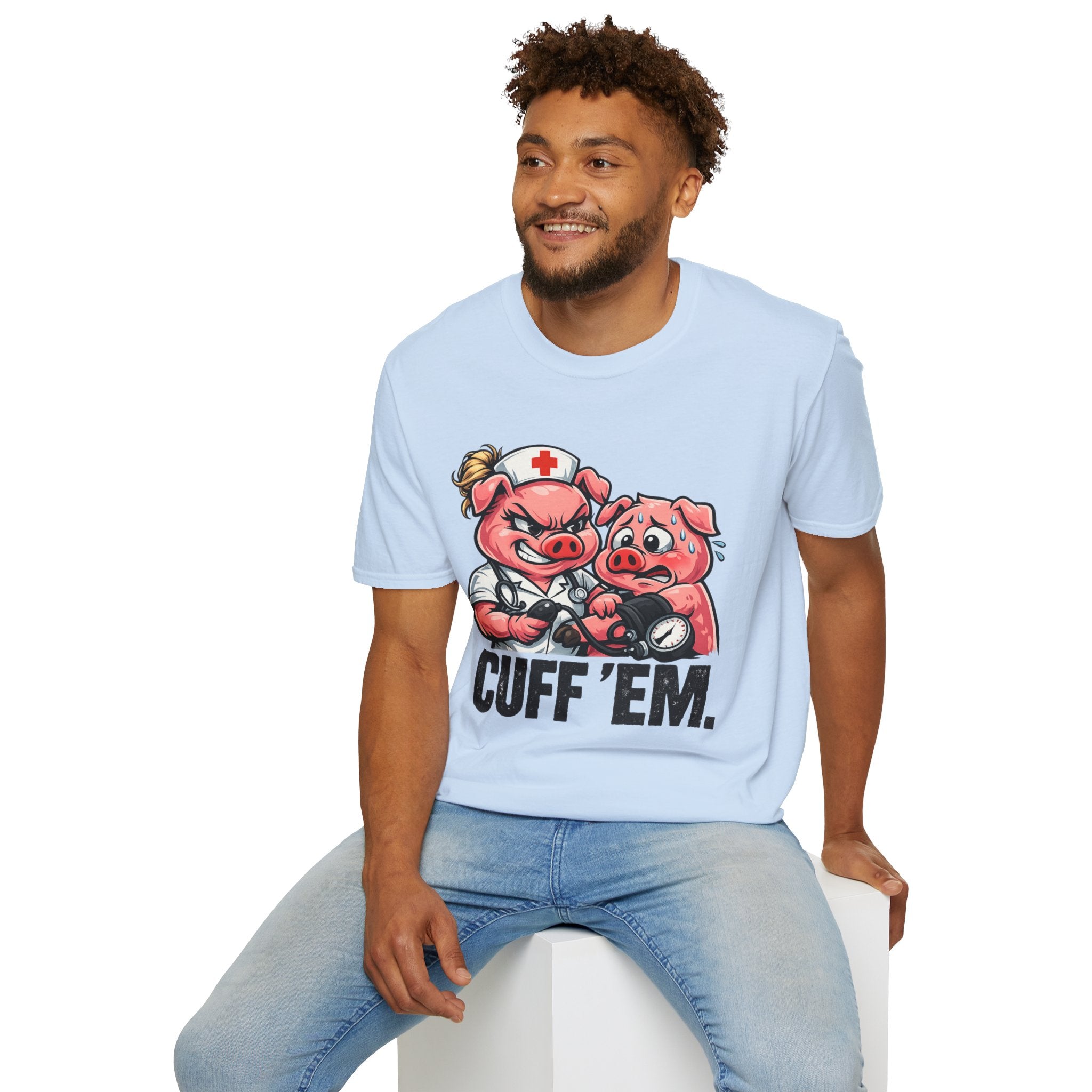 Cuff 'Em' Nurse Pig Graphic Tee