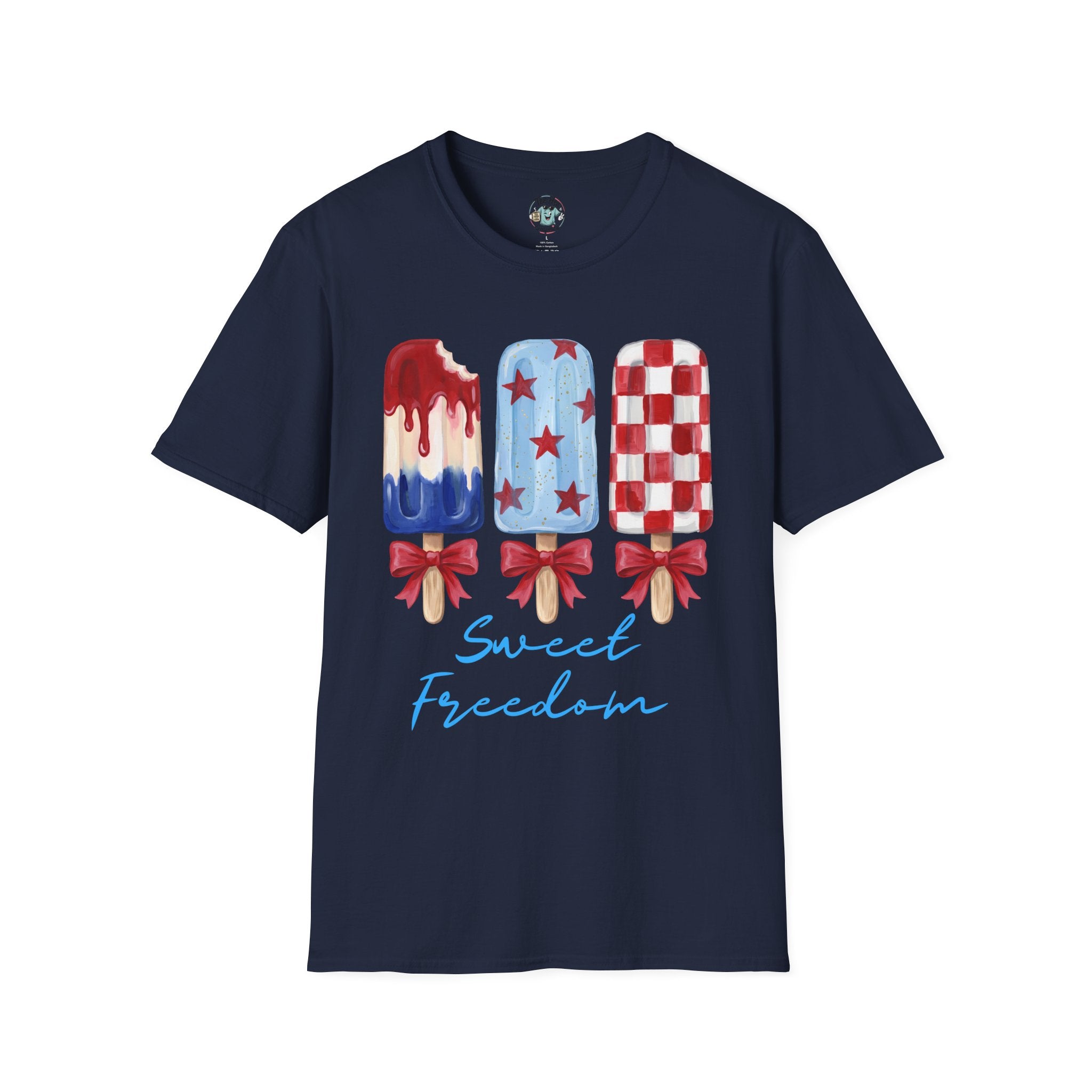 Sweet Freedom Popsicle T-Shirt — Red, White & Blue Stars