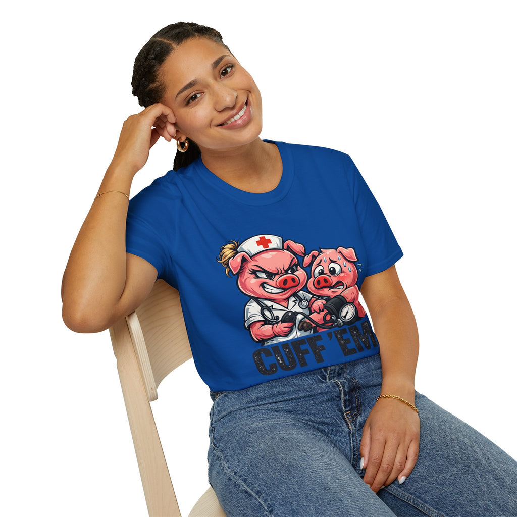 Cuff 'Em' Nurse Pig Graphic Tee