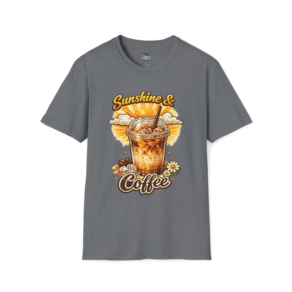 Sunshine & Iced Coffee T-Shirt — Summer Cafe Vibes Tee