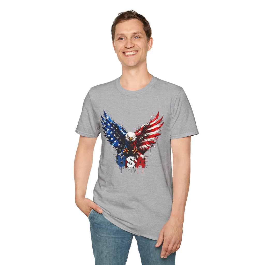 Patriotic Eagle T-Shirt — USA Red White & Blue Tee