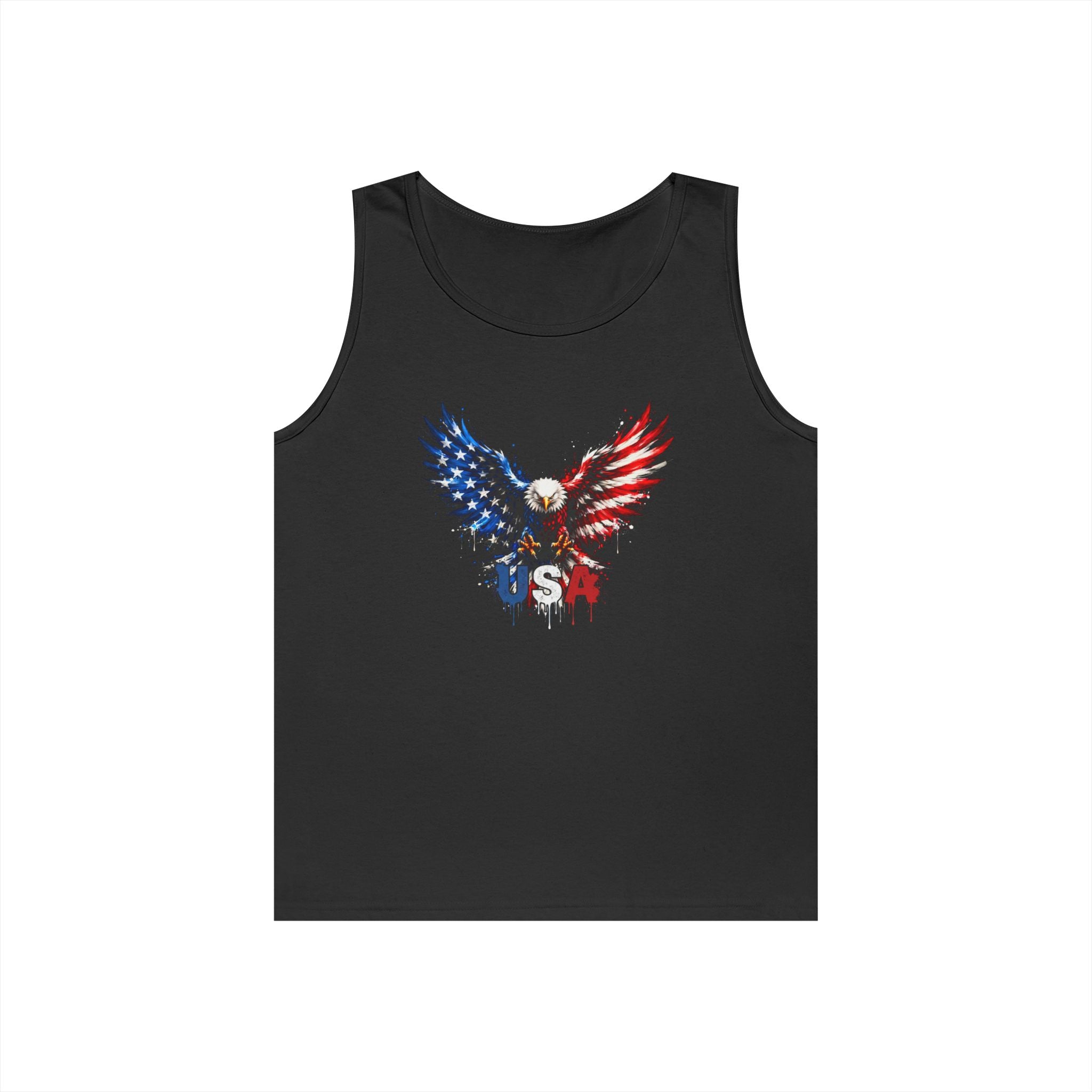 Patriotic USA Eagle Tank Top — Red, White & Blue American Flag Design
