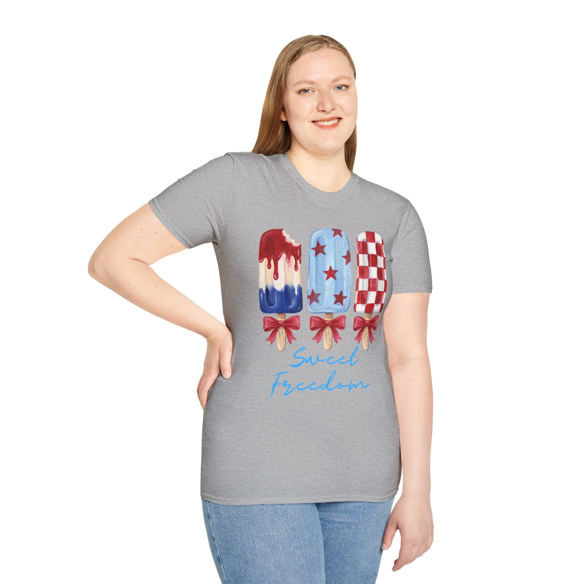 Sweet Freedom Popsicle T-Shirt — Red, White & Blue Stars